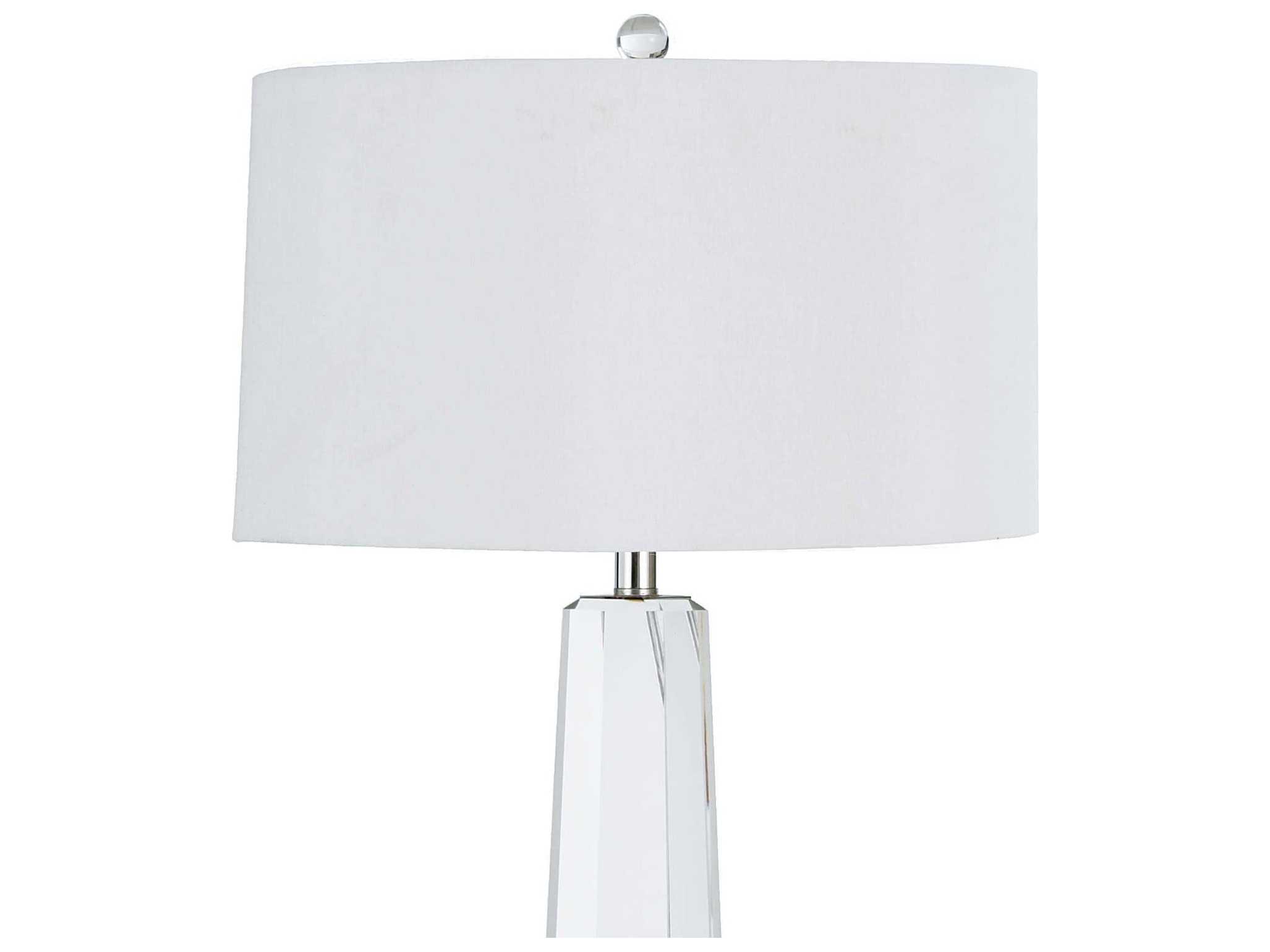Regina Andrew Tapered Hex Clear Crystal Linen Buffet Lamp