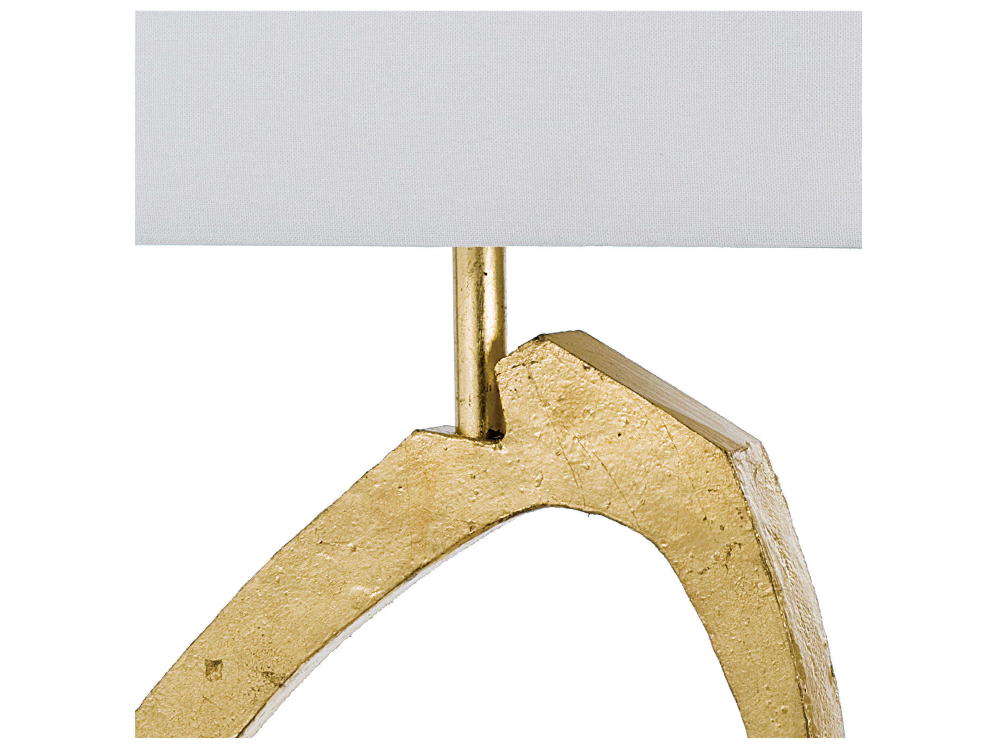 Regina Andrew Manhattan Gold Leaf Linen Buffet Lamp