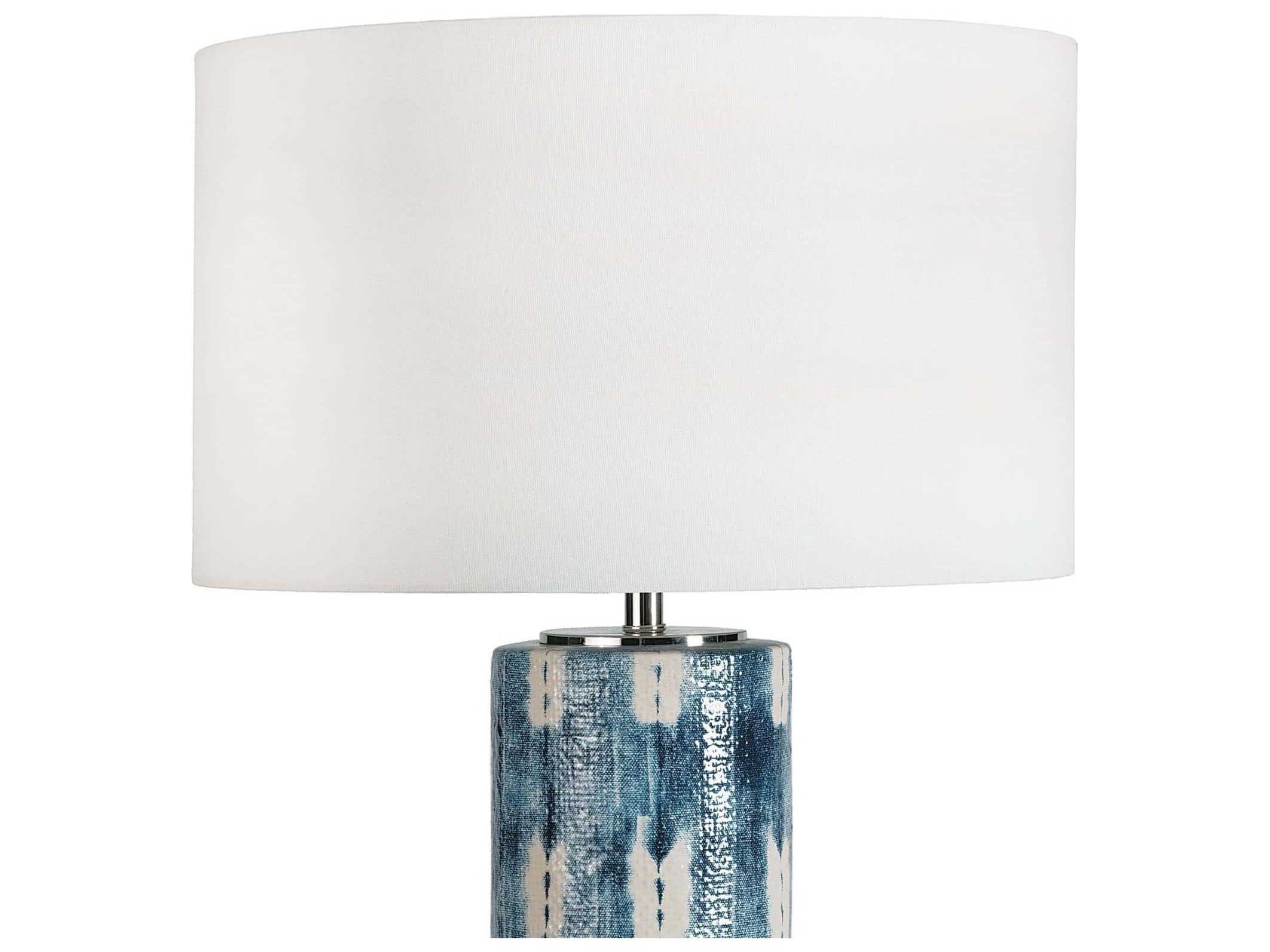 Regina Andrew Mali Ceramic Indigo Linen Blue Buffet Lamp