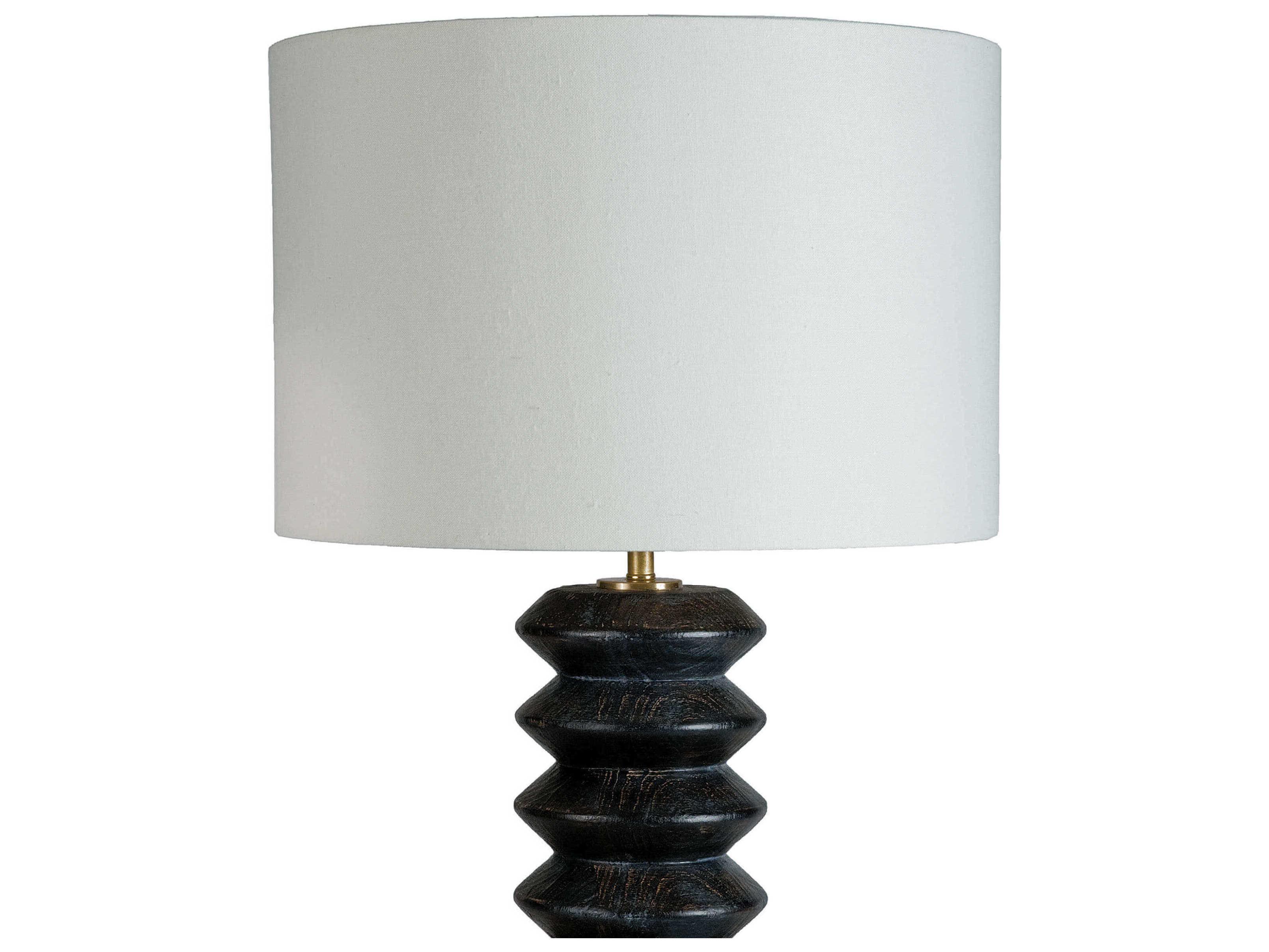 Regina Andrew Accordion Ebony Polished Brass Black Buffet Lamp