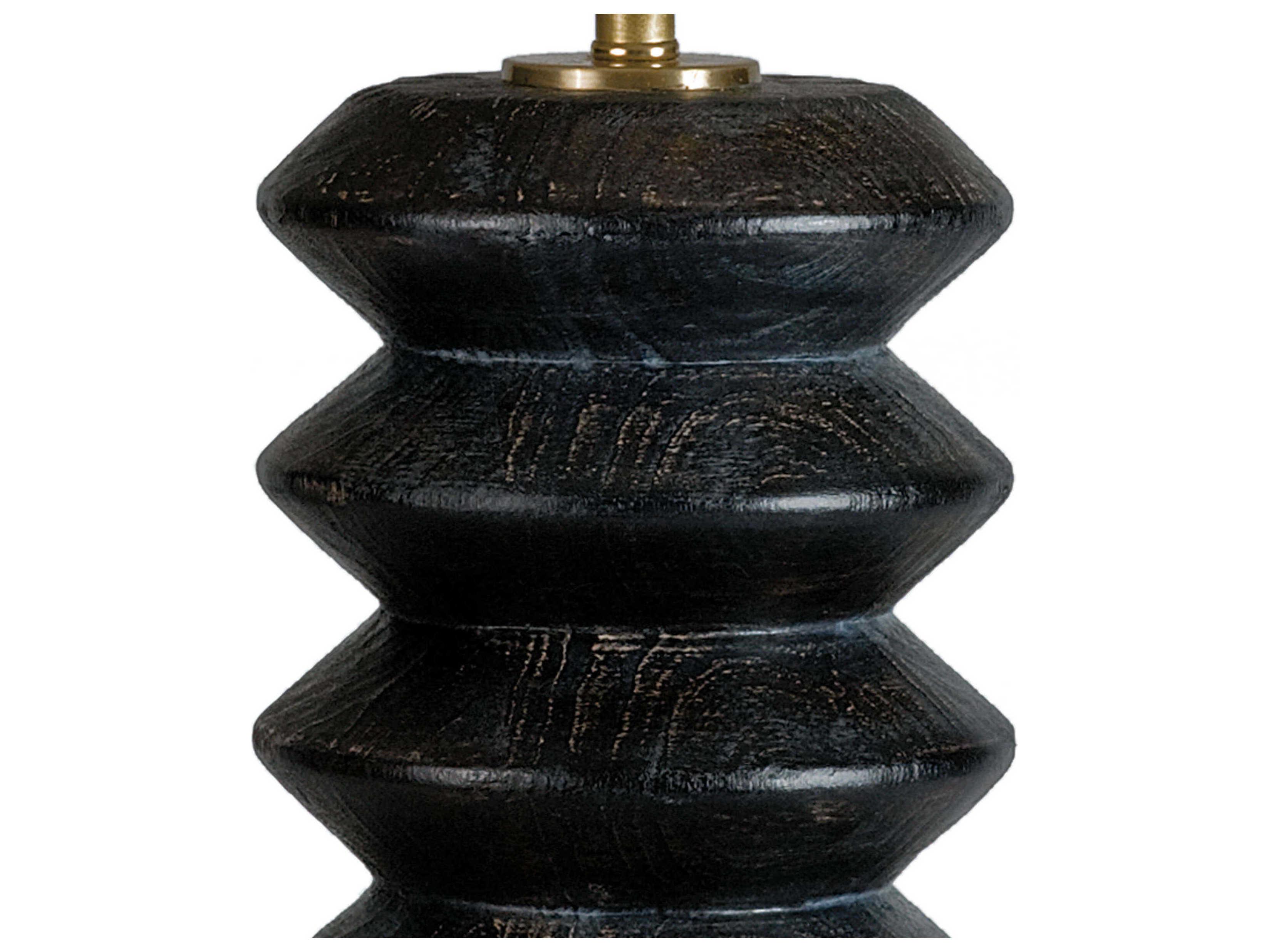 Regina Andrew Accordion Ebony Polished Brass Black Buffet Lamp