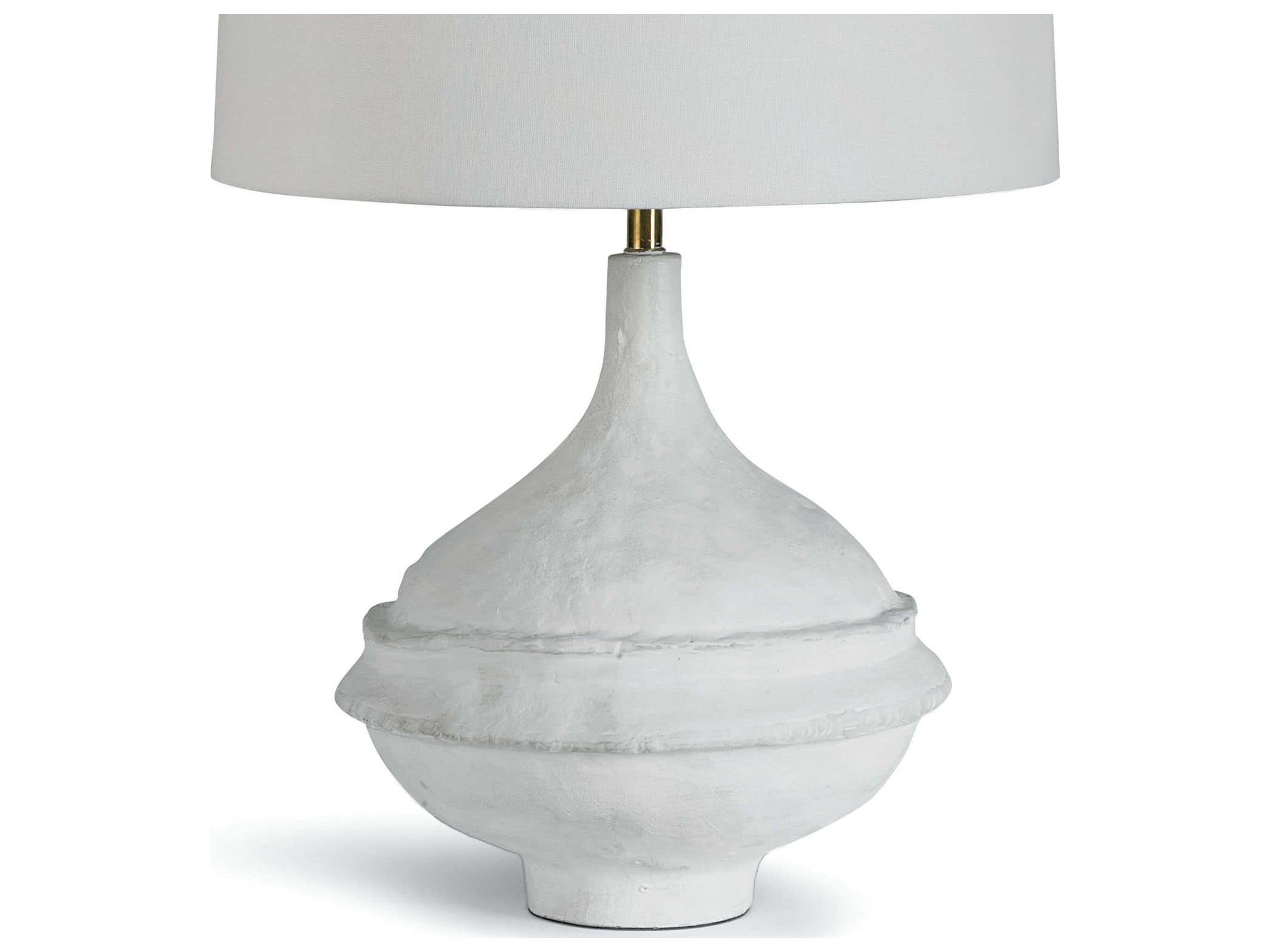 Regina Andrew Riviera White Linen Table Lamp