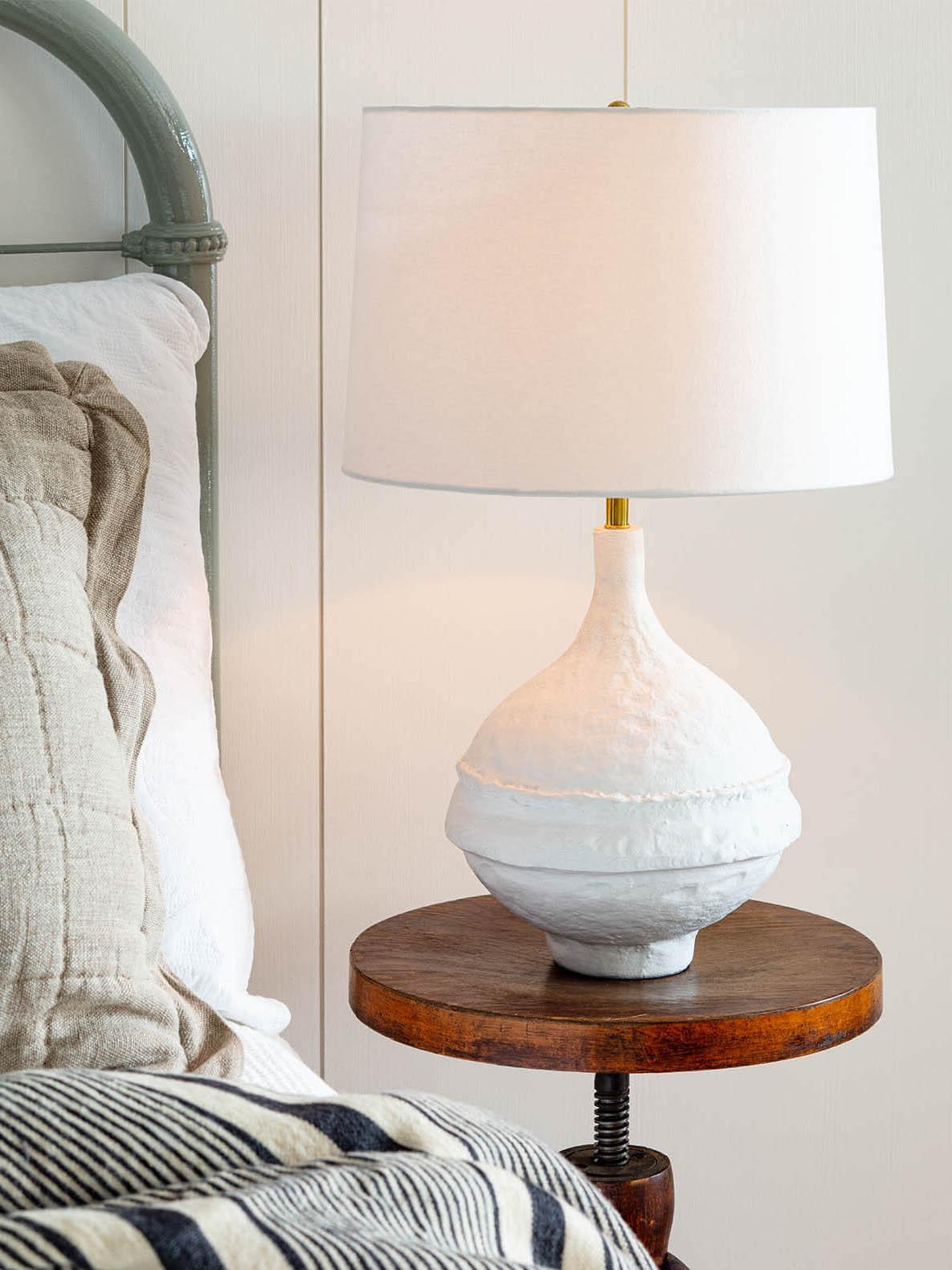 Regina Andrew Riviera White Linen Table Lamp