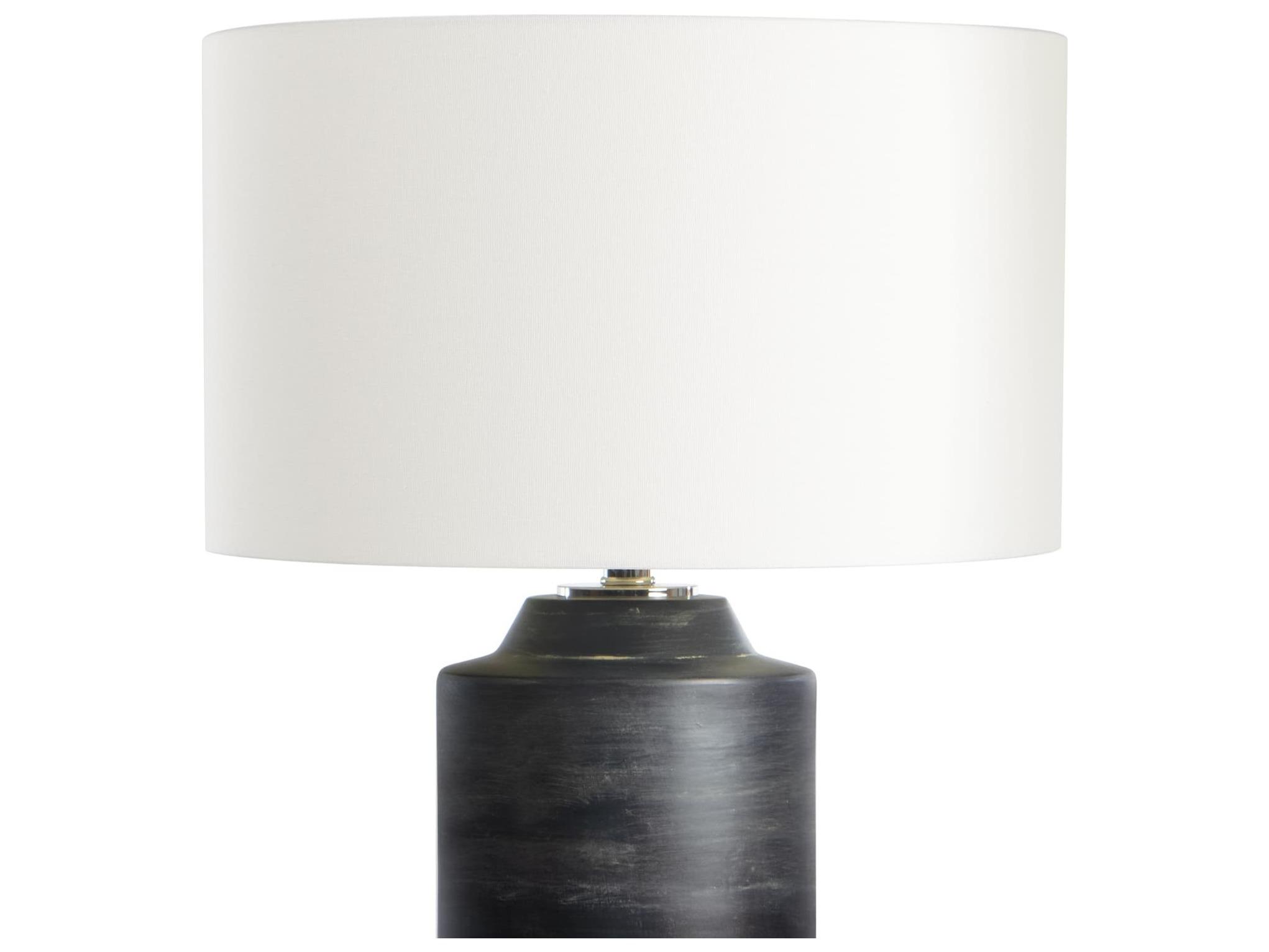 Regina Andrew Dayton Ceramic Ebony Linen Black Buffet Lamp