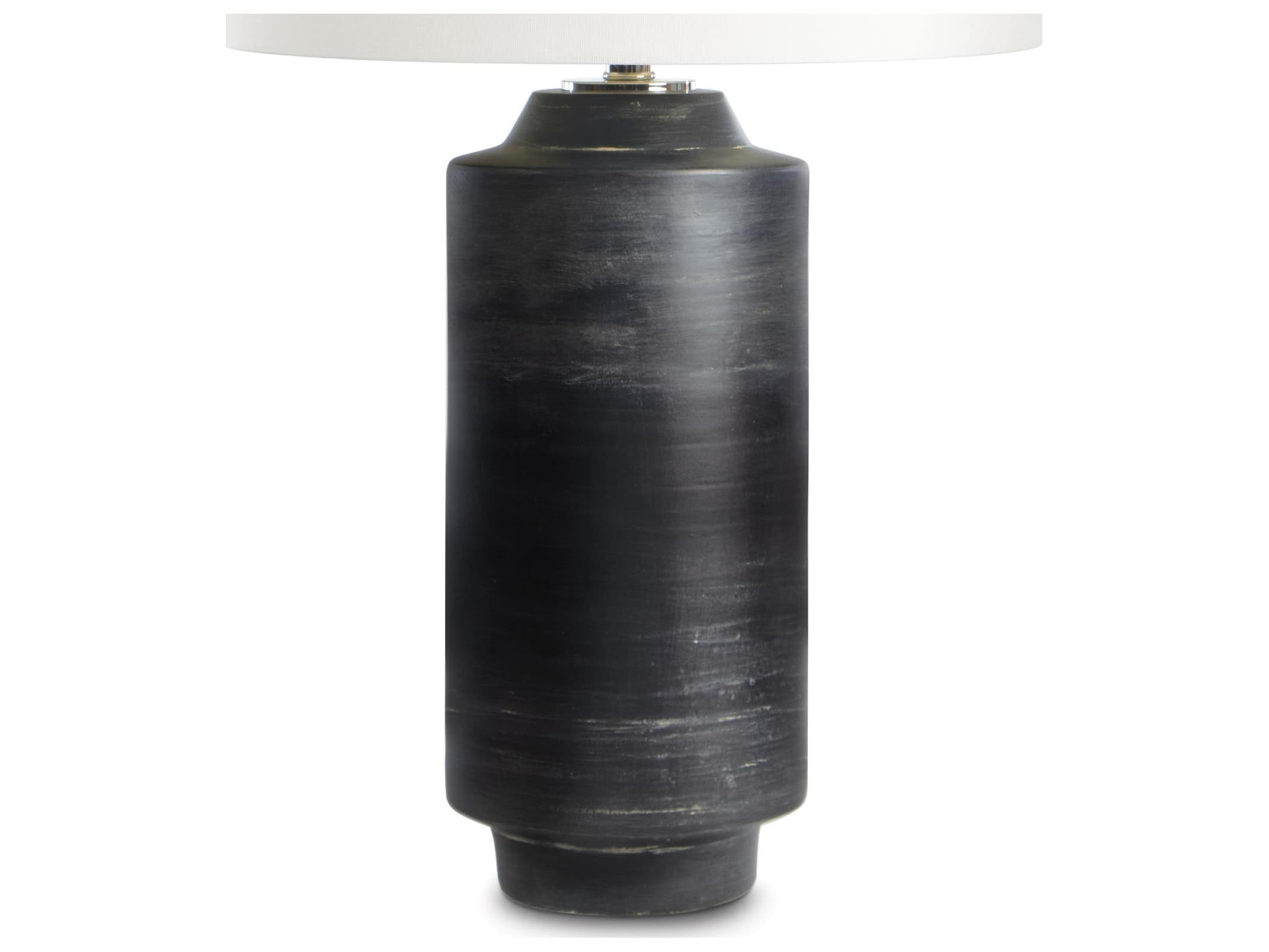 Regina Andrew Dayton Ceramic Ebony Linen Black Buffet Lamp