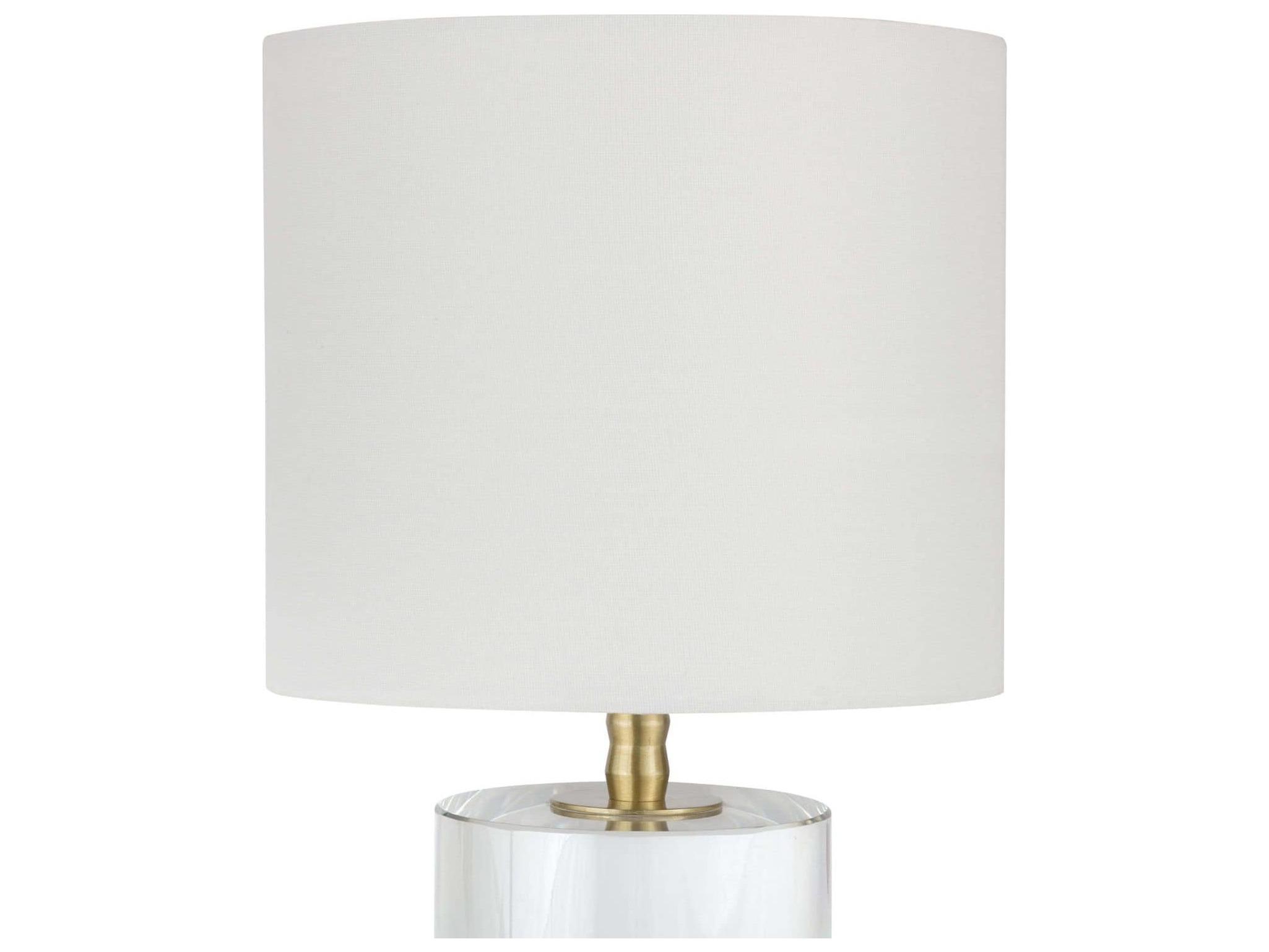 Regina Andrew Juliet Crystal Clear Linen Brass Table Lamp