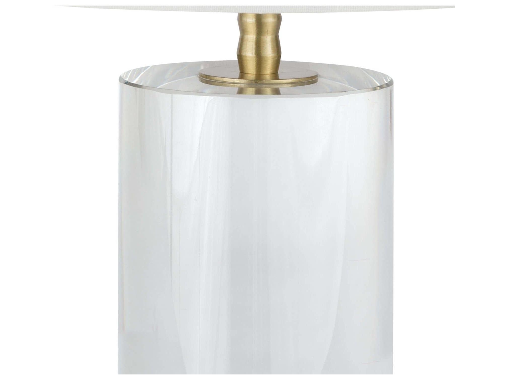 Regina Andrew Juliet Crystal Clear Linen Brass Table Lamp