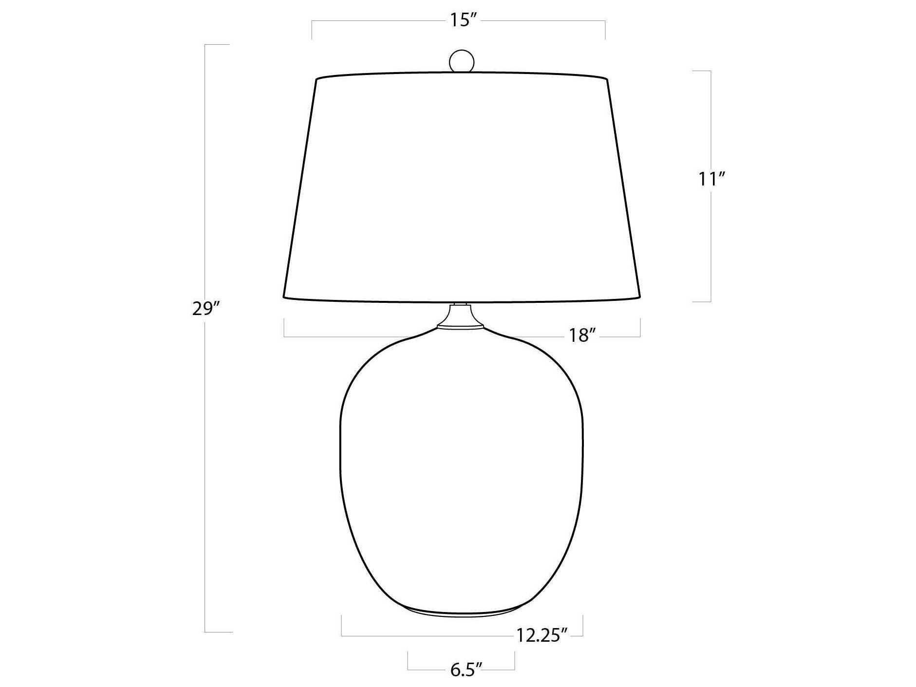 Regina Andrew Ebony White Buffet Lamp