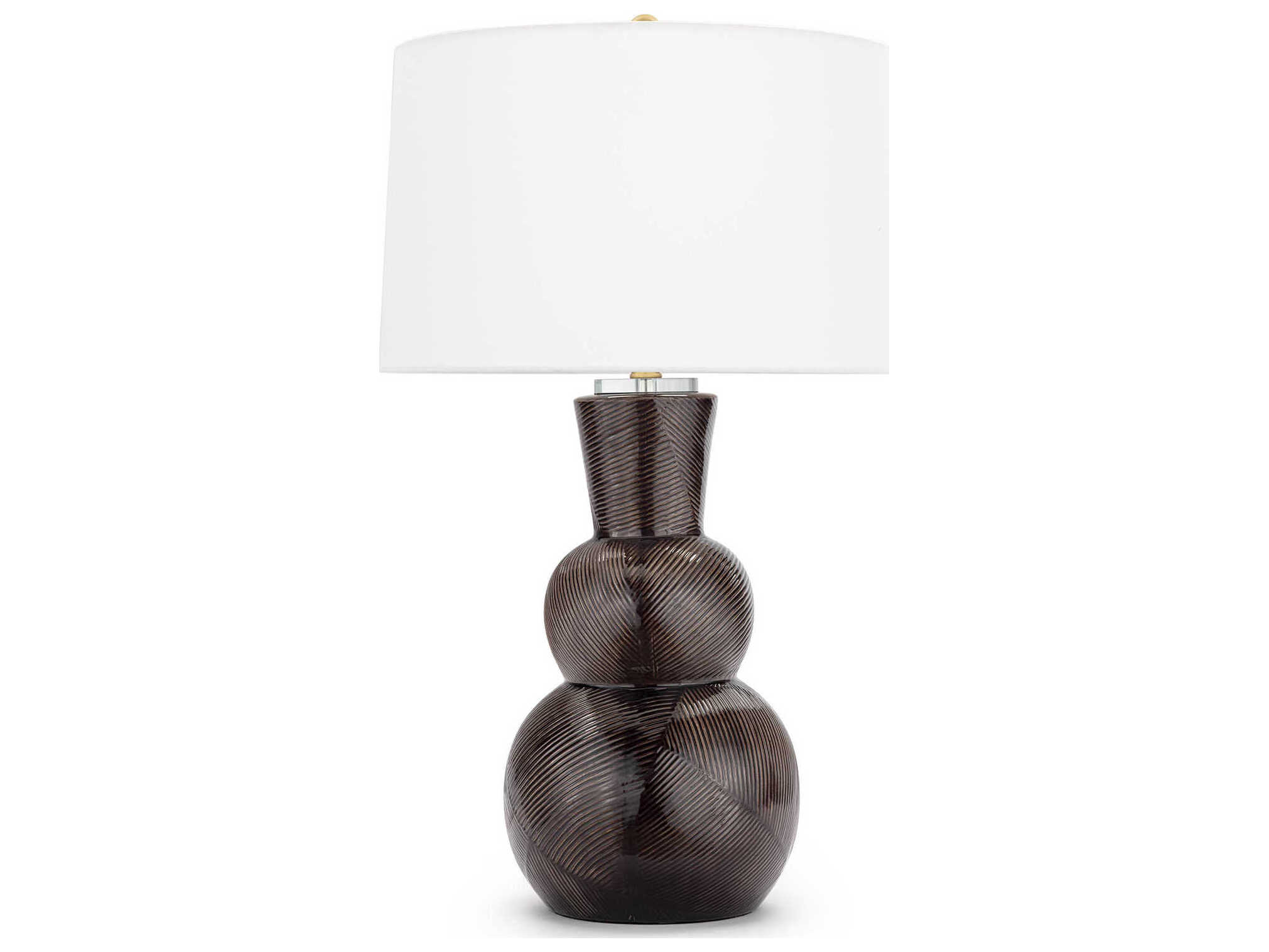 Regina Andrew Hugo Ceramic Ivory Grey Linen Buffet Lamp