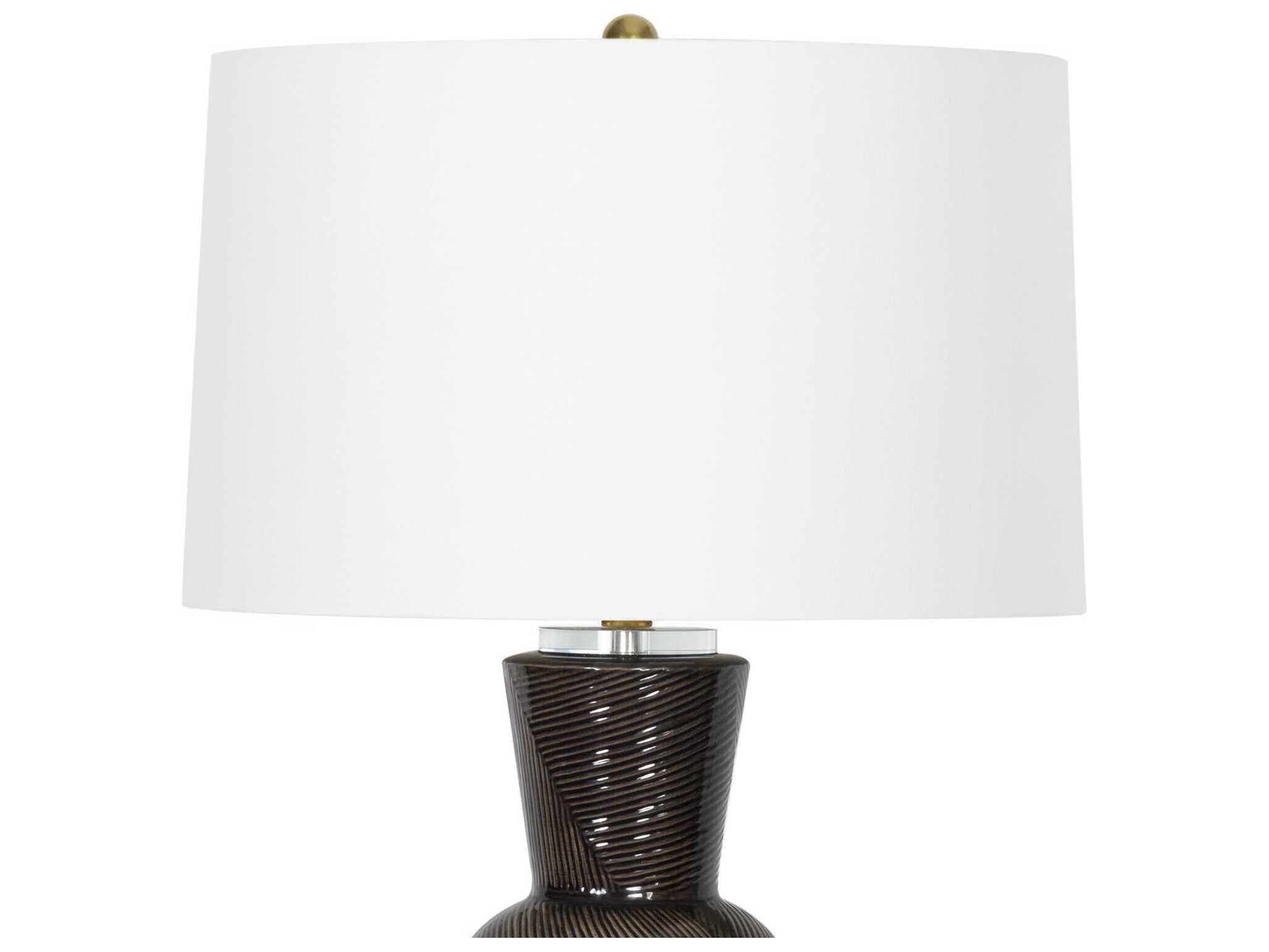 Regina Andrew Hugo Ceramic Ivory Grey Linen Buffet Lamp
