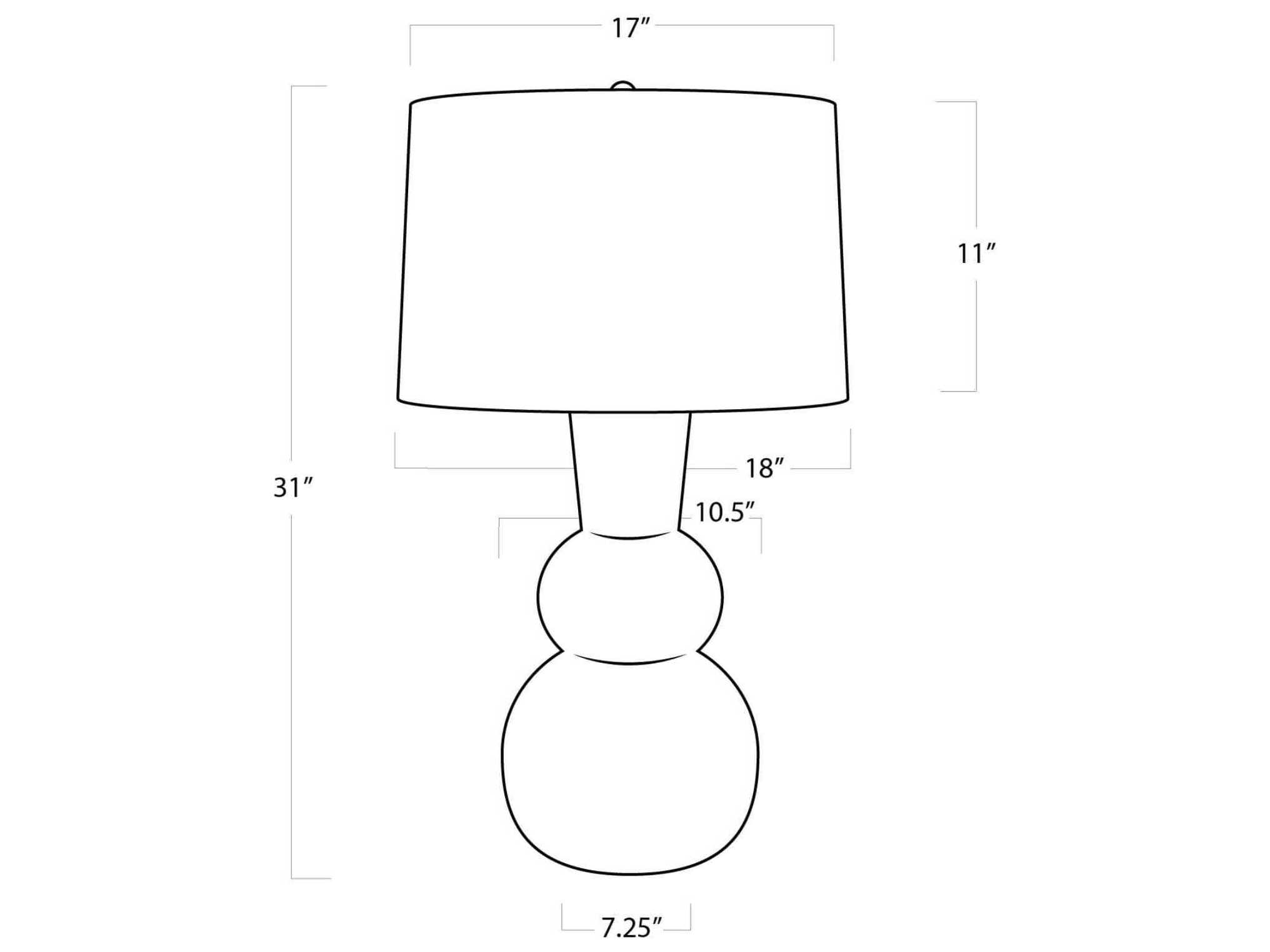 Regina Andrew Hugo Ceramic Ivory Grey Linen Buffet Lamp