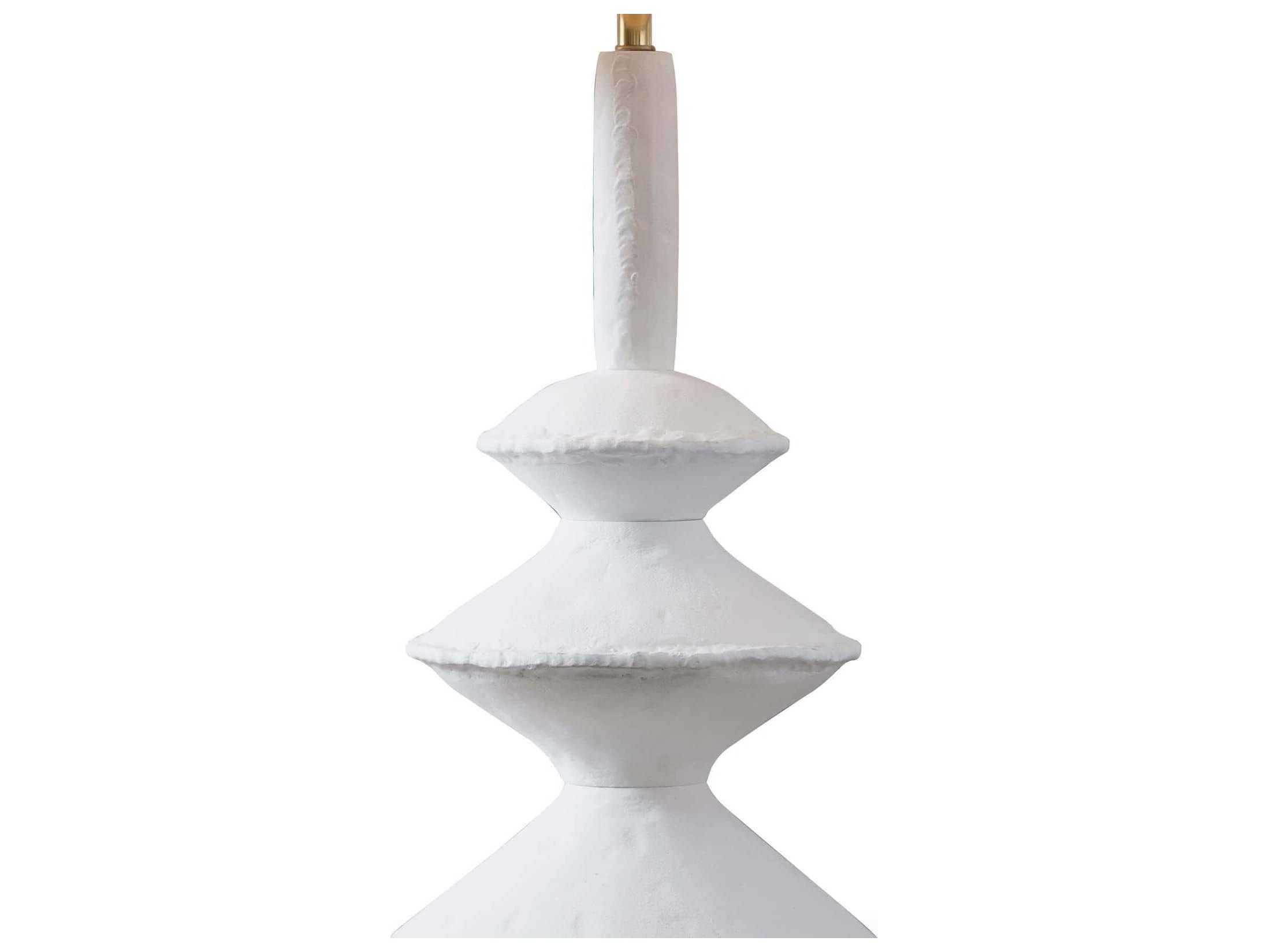 Regina Andrew Hope White Linen Brass Buffet Lamp