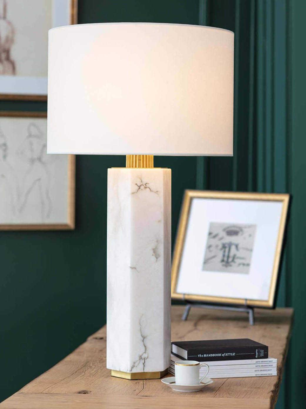 Regina Andrew Gear Natural Linen White Buffet Lamp