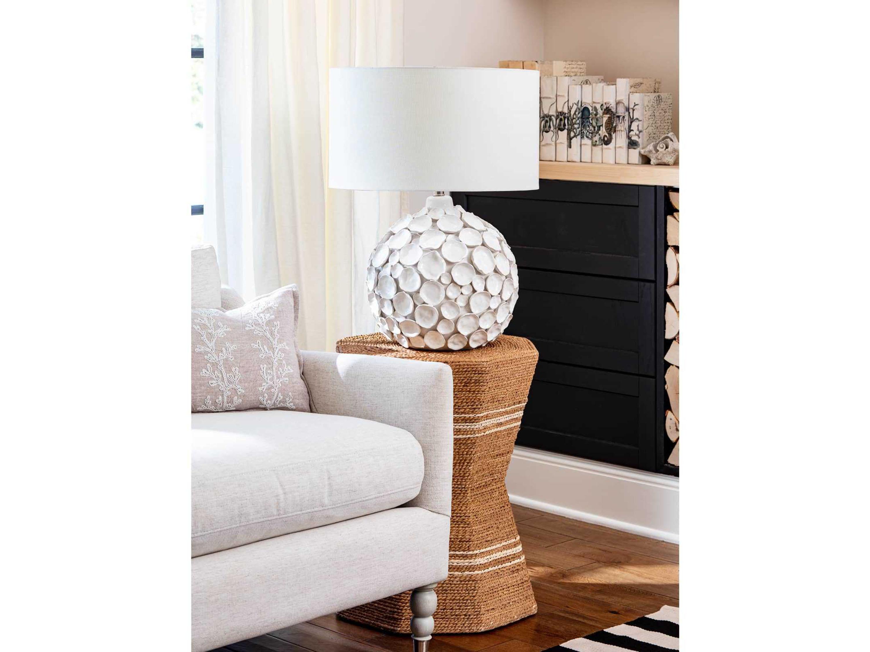 Regina Andrew Lucia White Polished Nickel Buffet Lamp