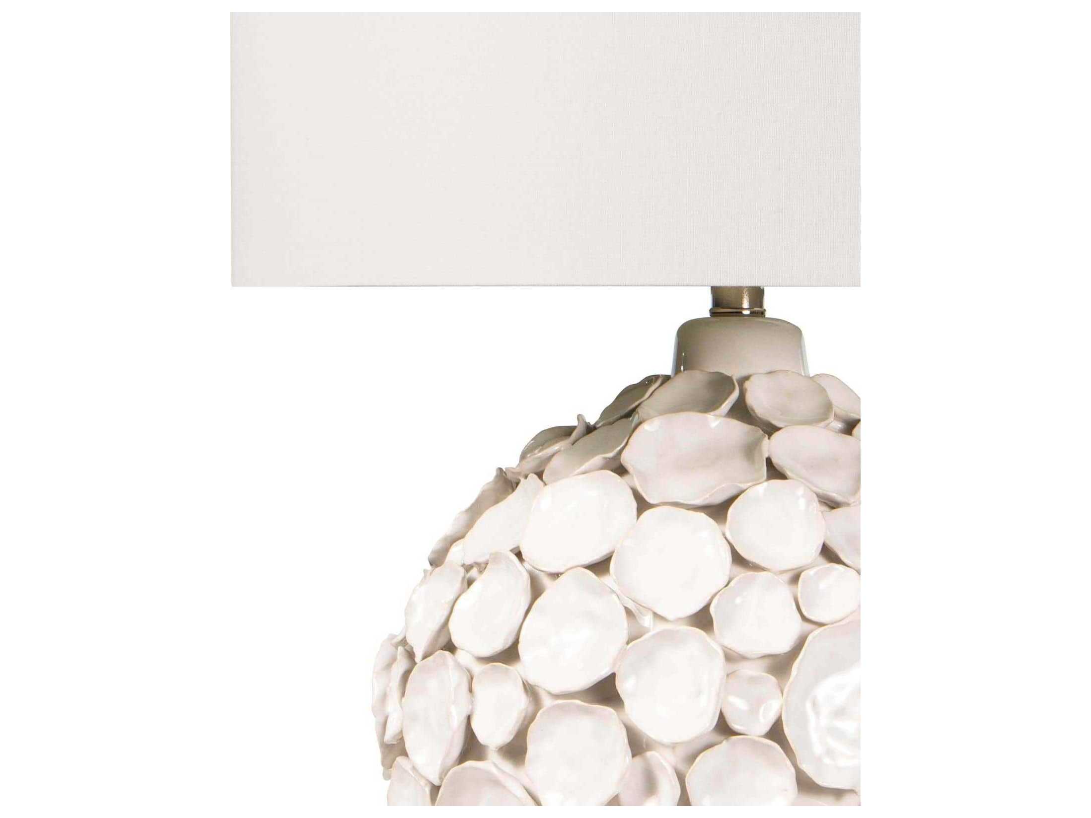 Regina Andrew Lucia White Polished Nickel Buffet Lamp