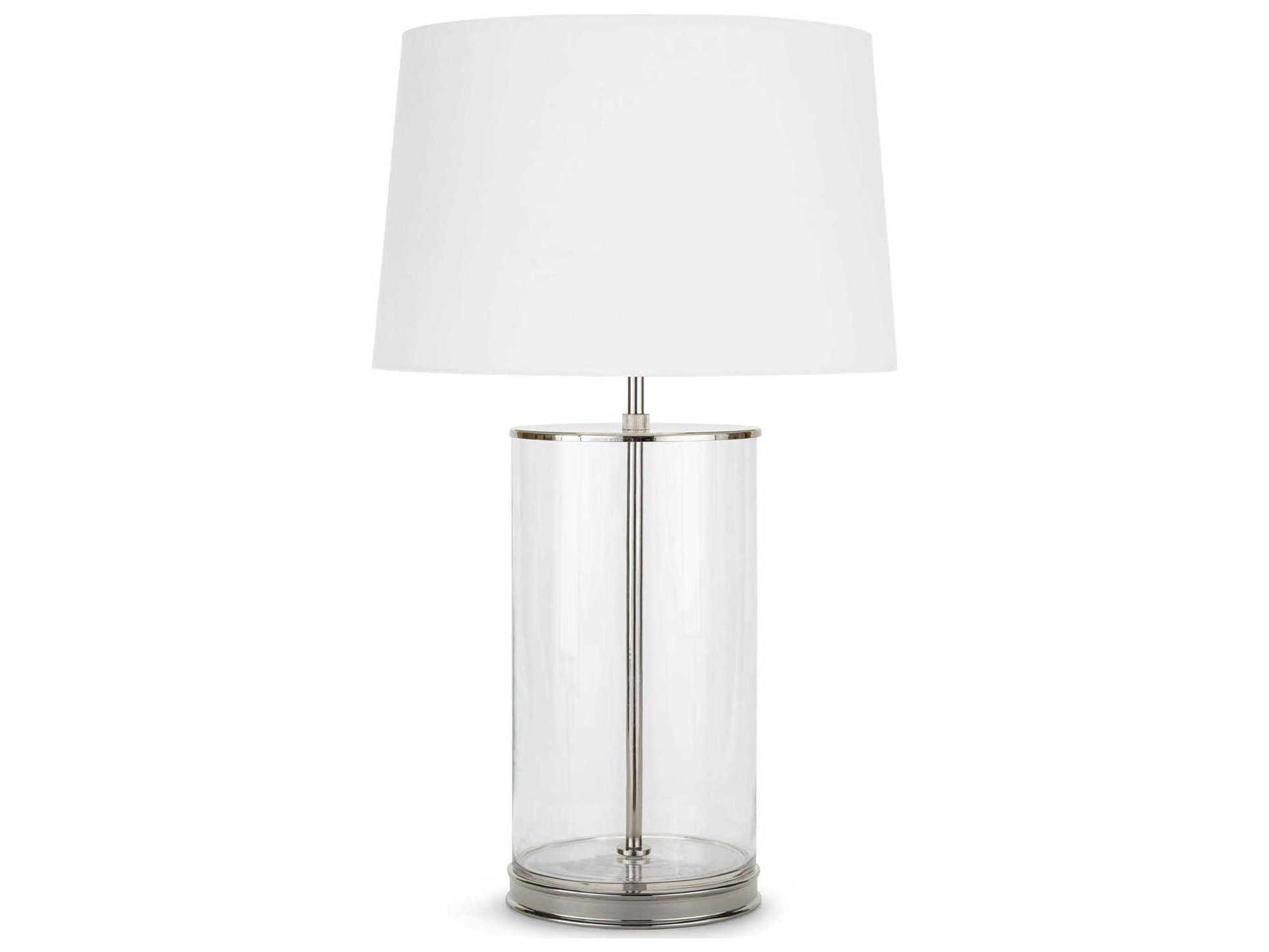 Regina Andrew Magelian Clear Polished Nickel Glass Buffet Lamp
