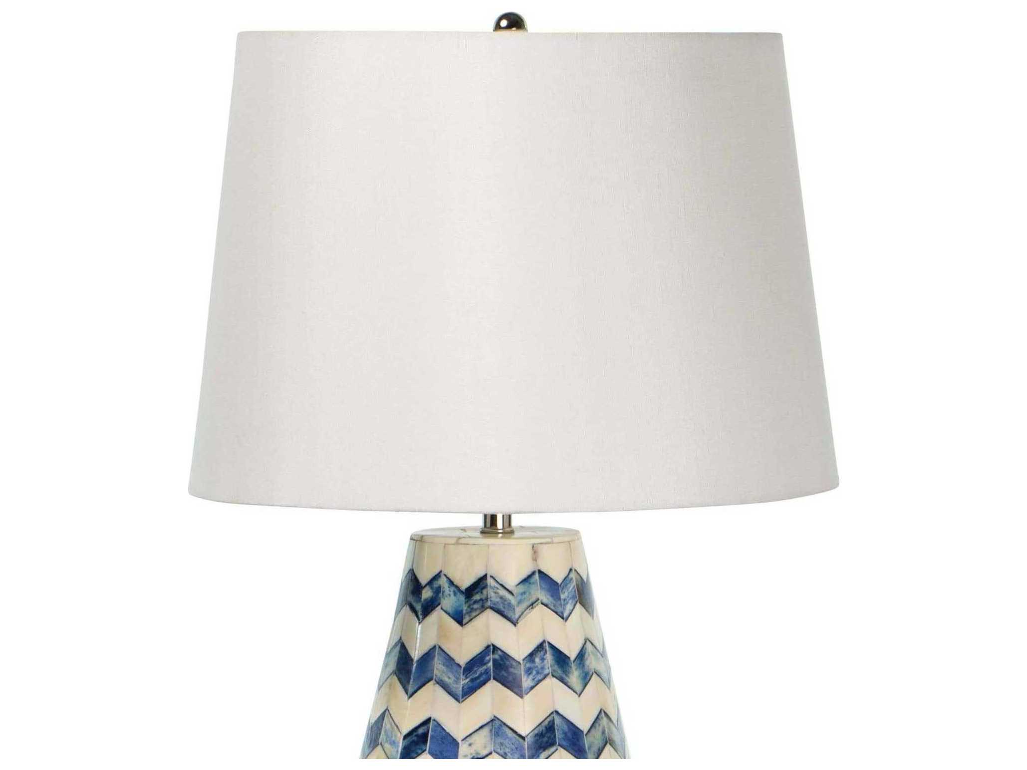 Regina Andrew Cassia Blue Polished Nickel Table Lamp