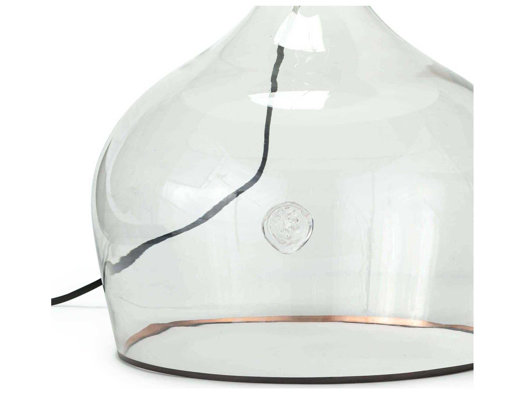 Regina Andrew Demi John Clear Polished Brass Glass Buffet Lamp