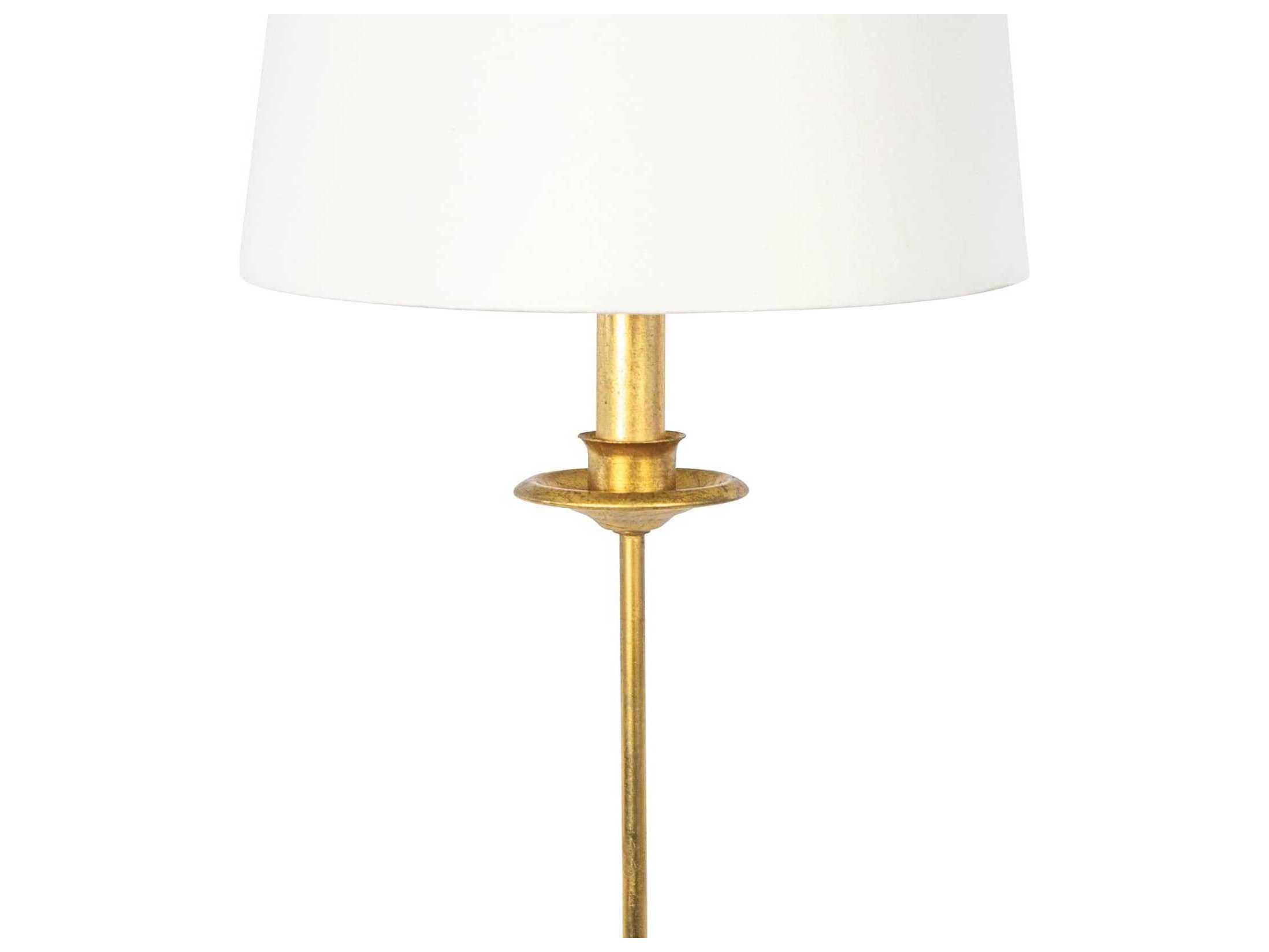 Regina Andrew Fisher Gold Leaf Polished Brass Buffet Lamp