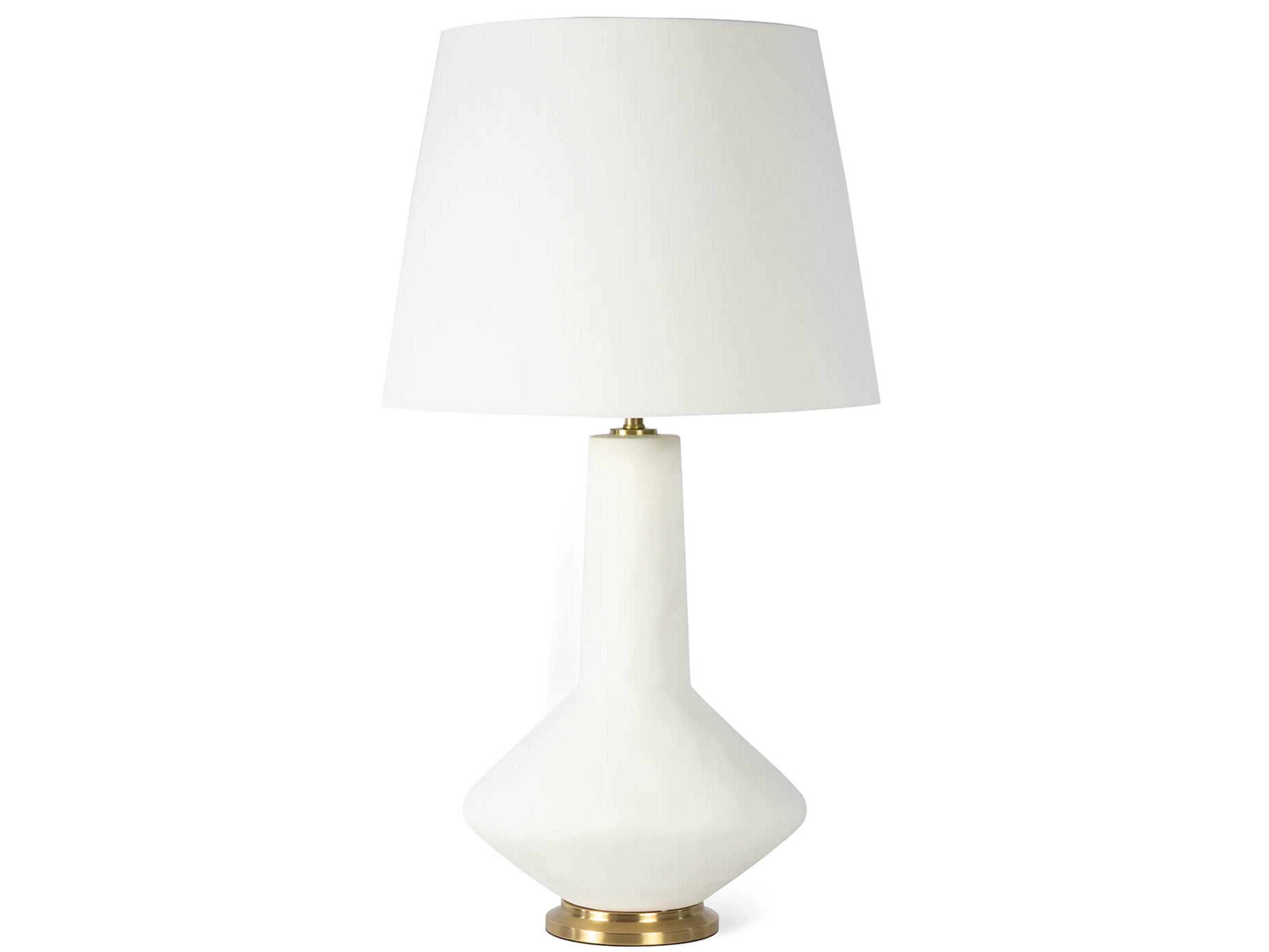 Regina Andrew White Brass Buffet Lamp
