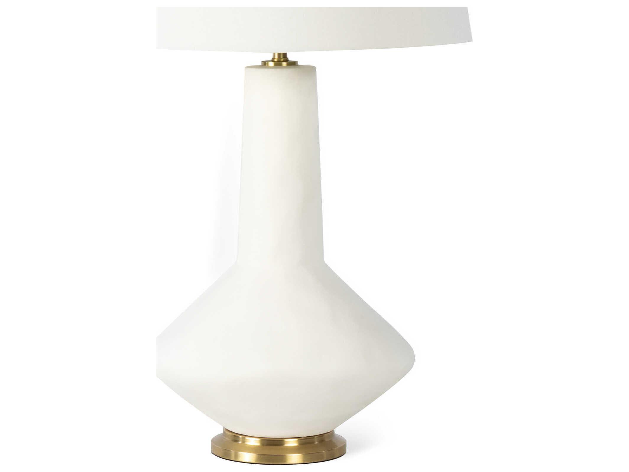 Regina Andrew White Brass Buffet Lamp