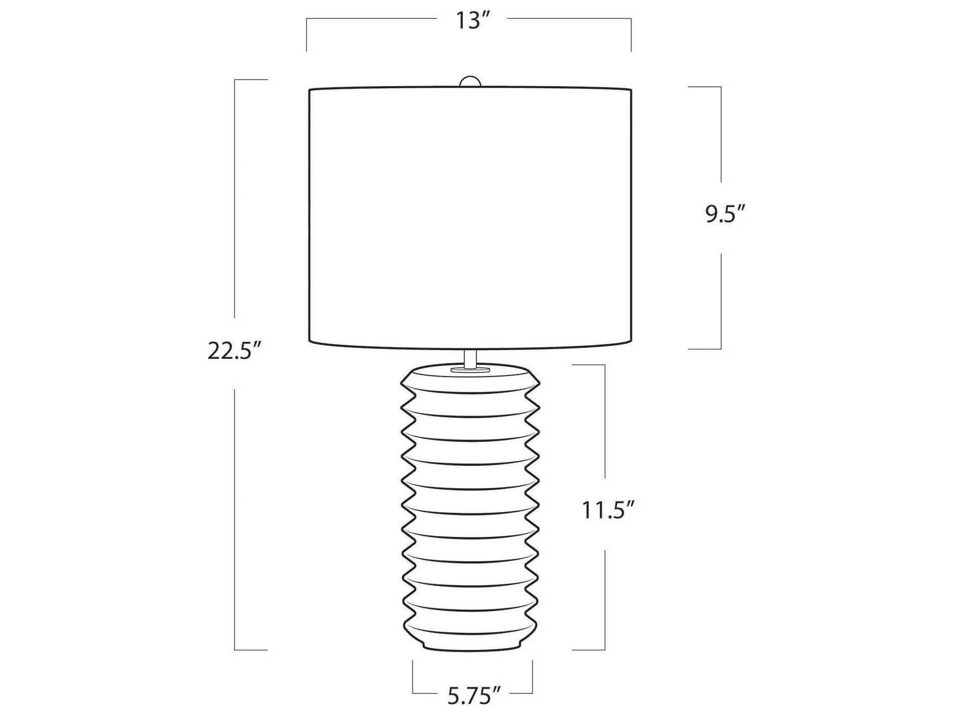 Regina Andrew Noir Natural Stone Black Table Lamp