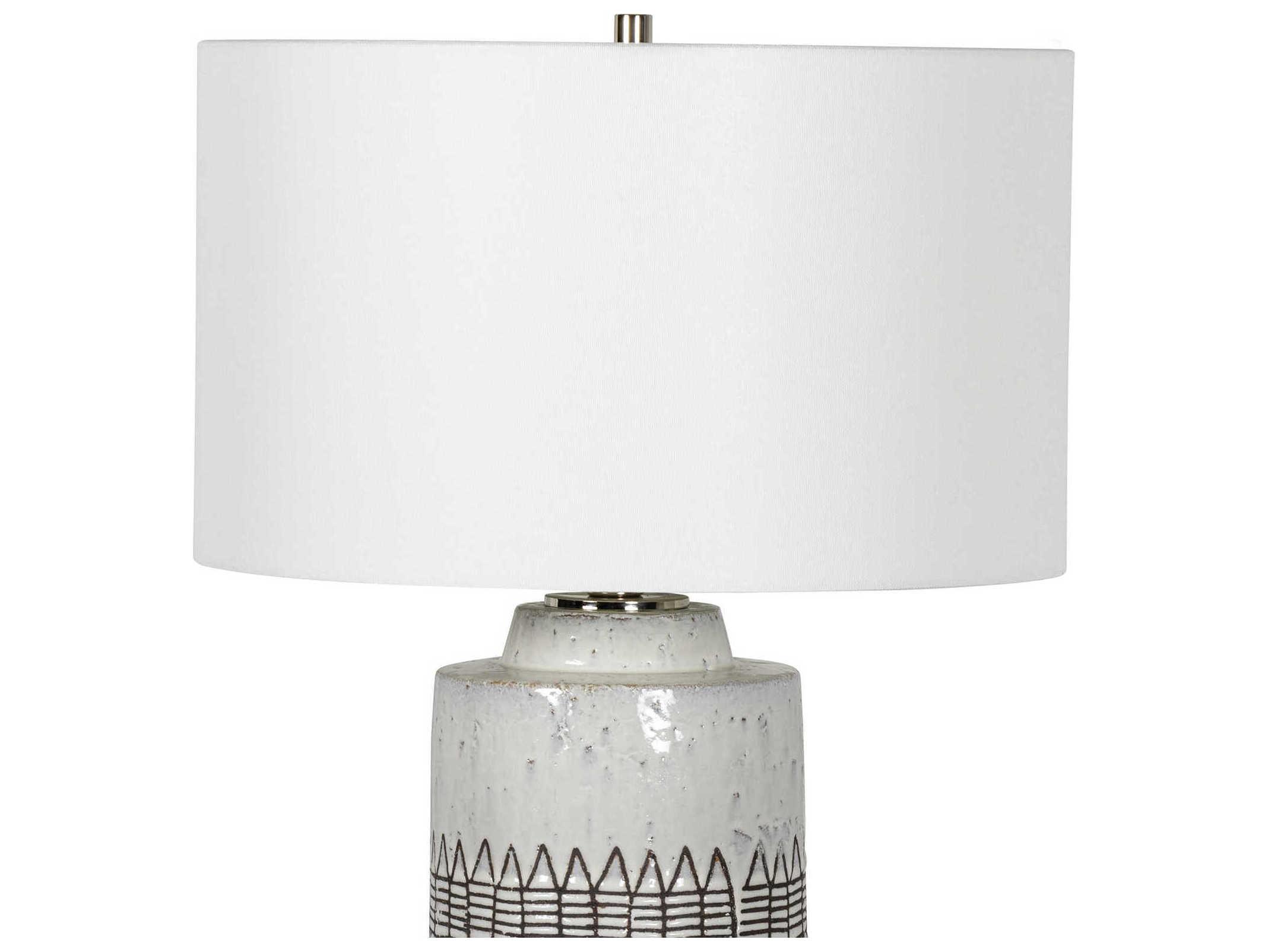Regina Andrew Zuri White Nickel Buffet Lamp