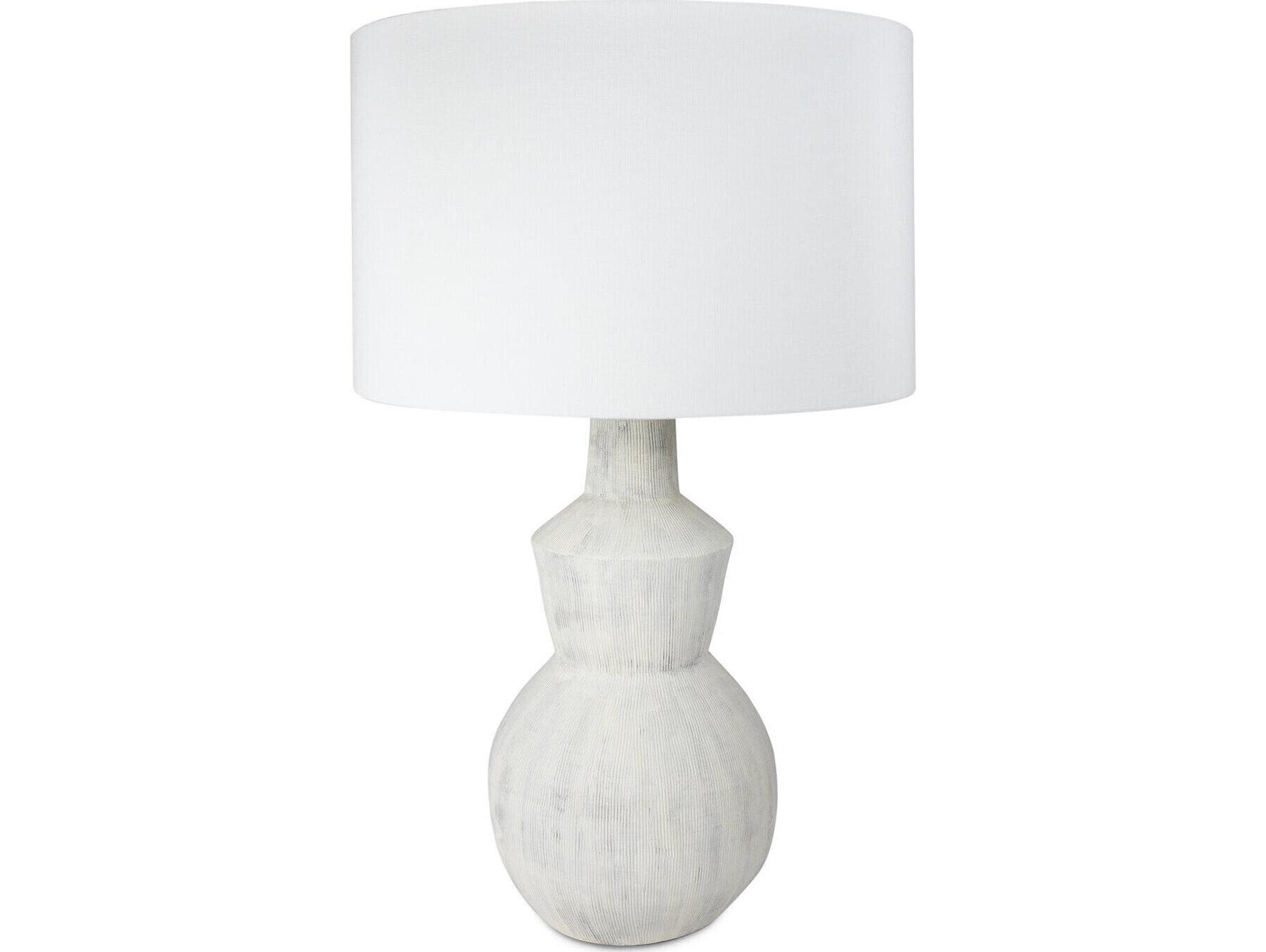 Regina Andrew Rhonda Grey Neutral Polished Brass White Buffet Lamp
