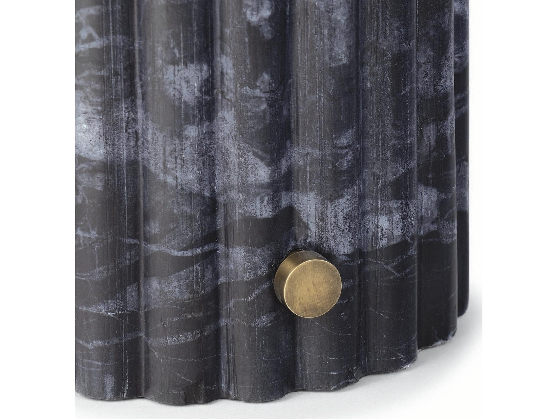 Regina Andrew Tambour Black Polished Brass Buffet Lamp