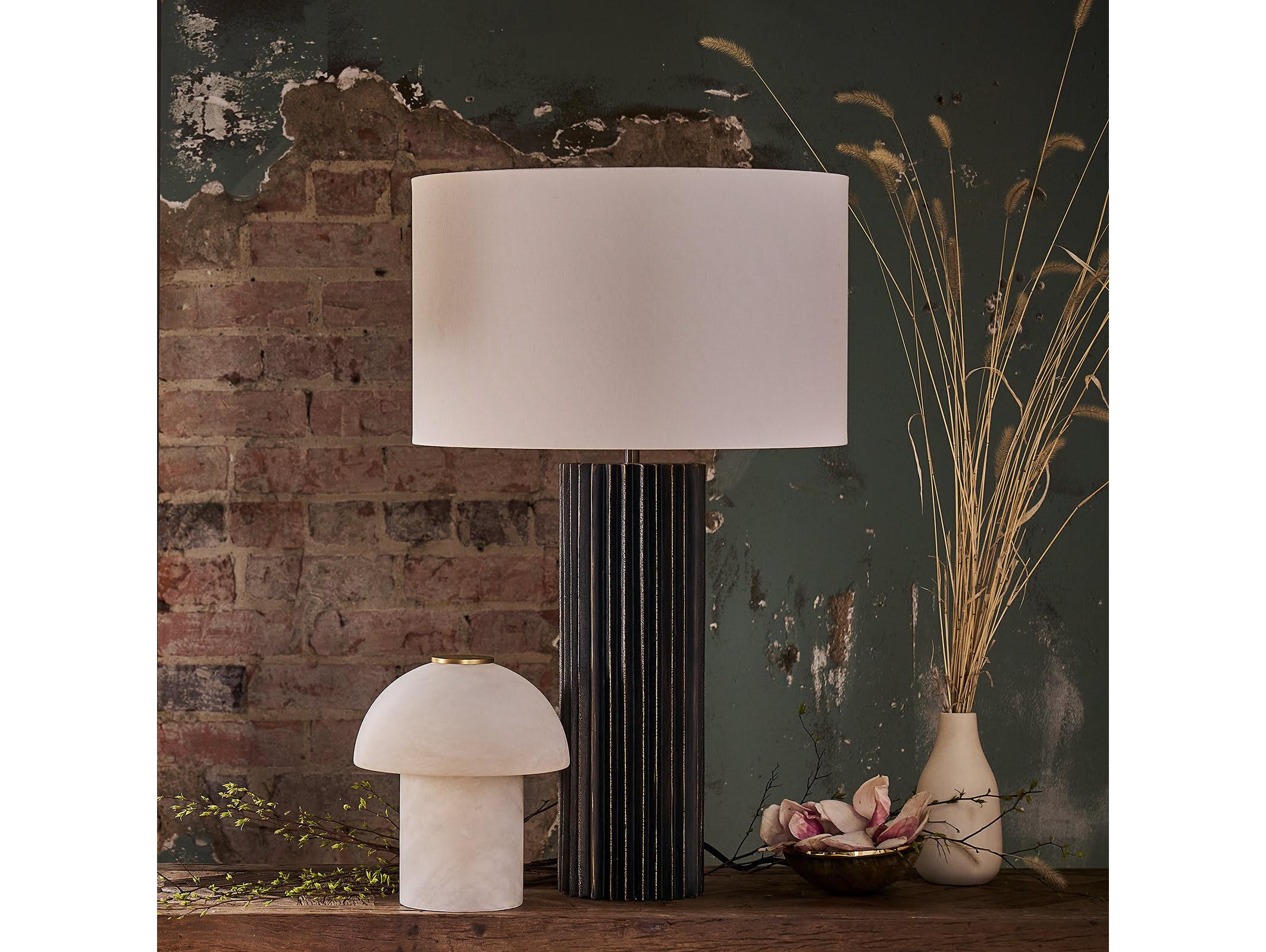 Regina Andrew Zara Blacken Zinc Polished Brass Buffet Lamp