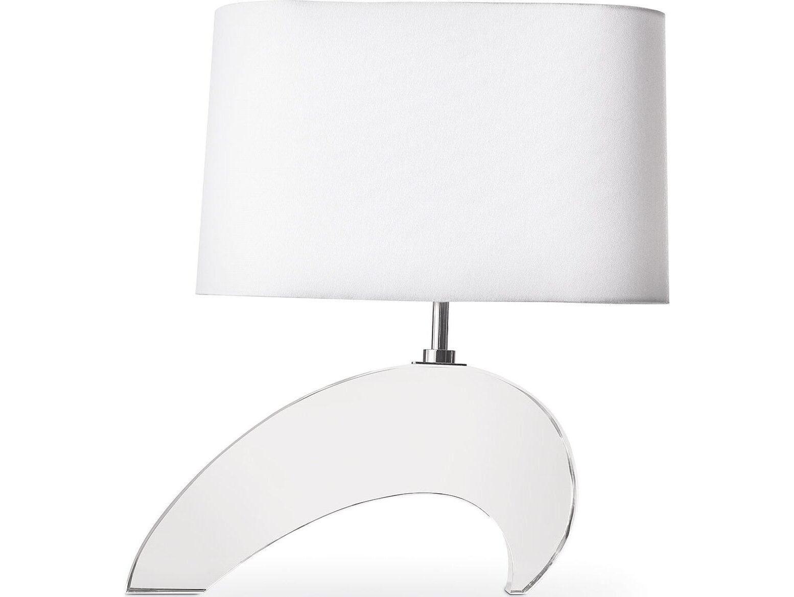 Regina Andrew Wave Clear Polished Nickel Table Lamp