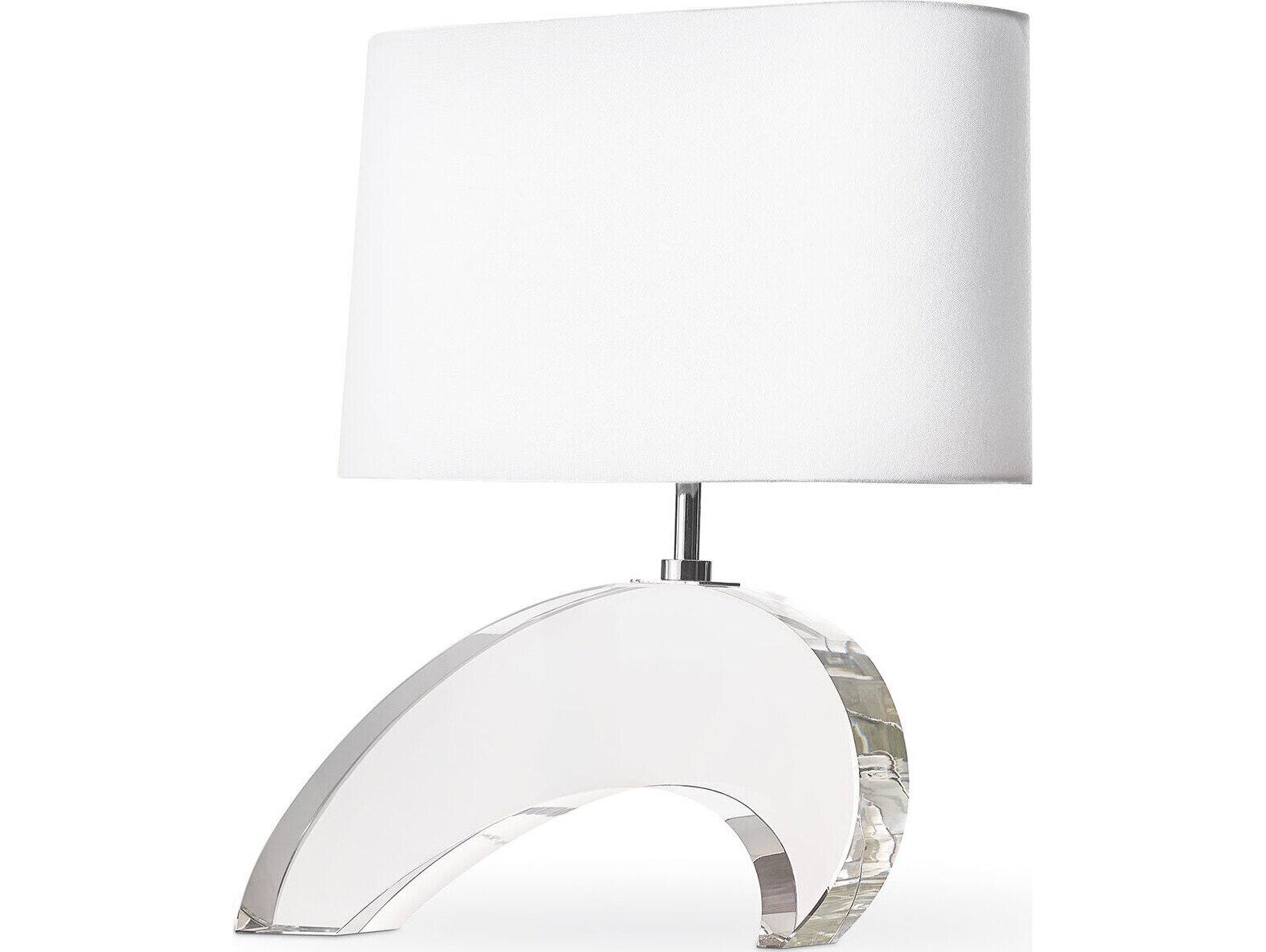 Regina Andrew Wave Clear Polished Nickel Table Lamp