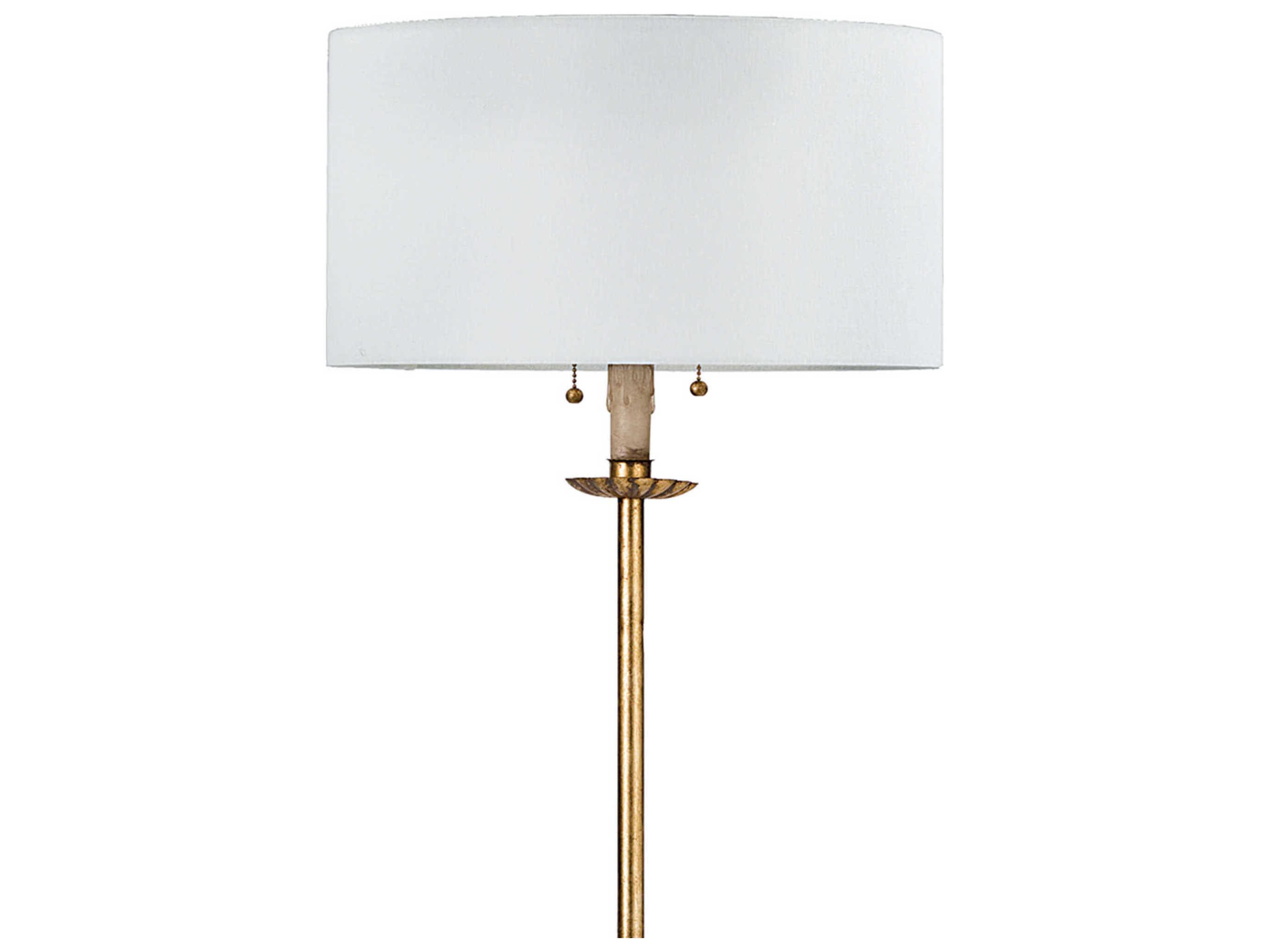 Regina Andrew Clove Stem Antique Gold Leaf Floor Lamp
