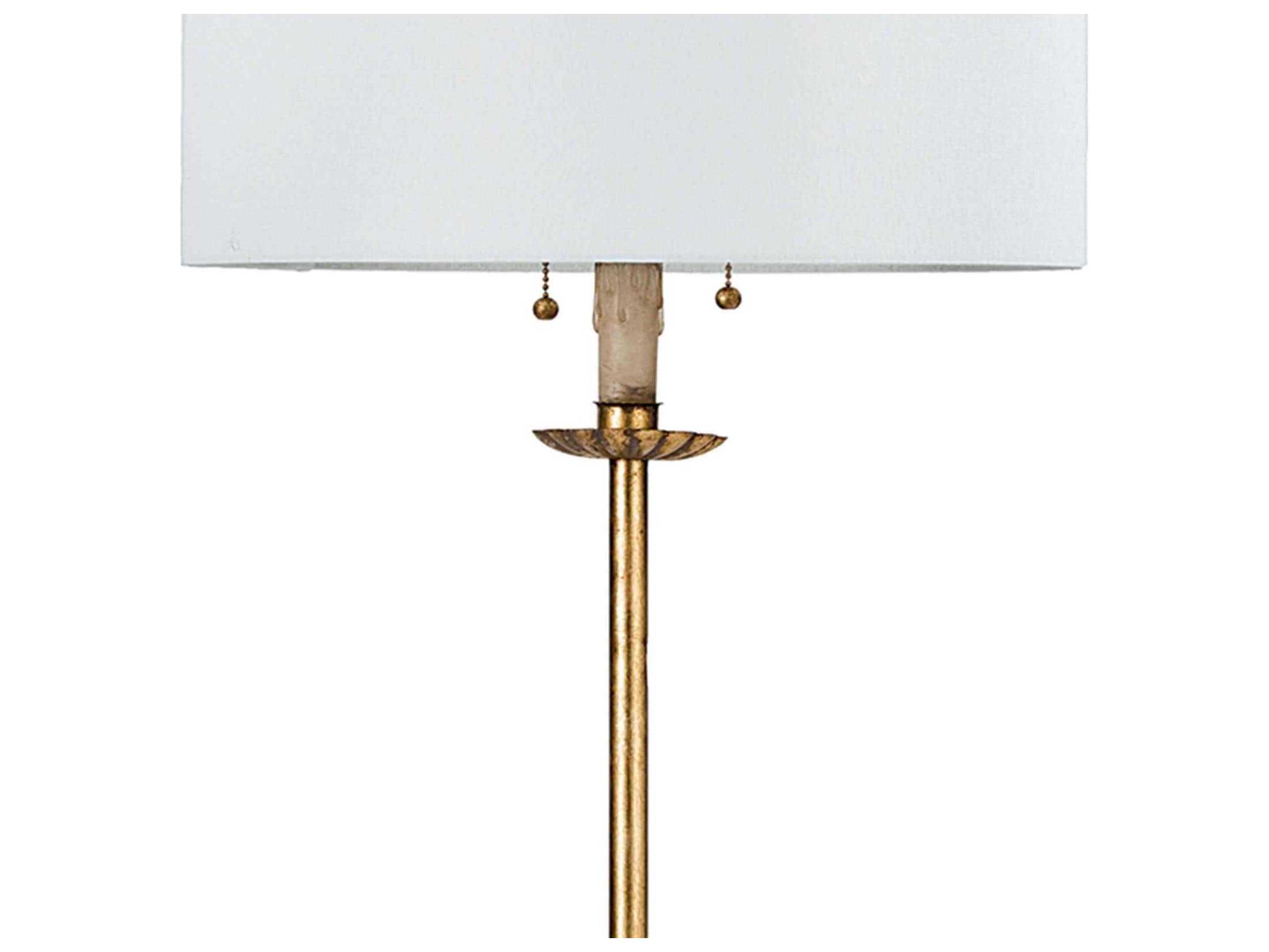 Regina Andrew Clove Stem Antique Gold Leaf Floor Lamp