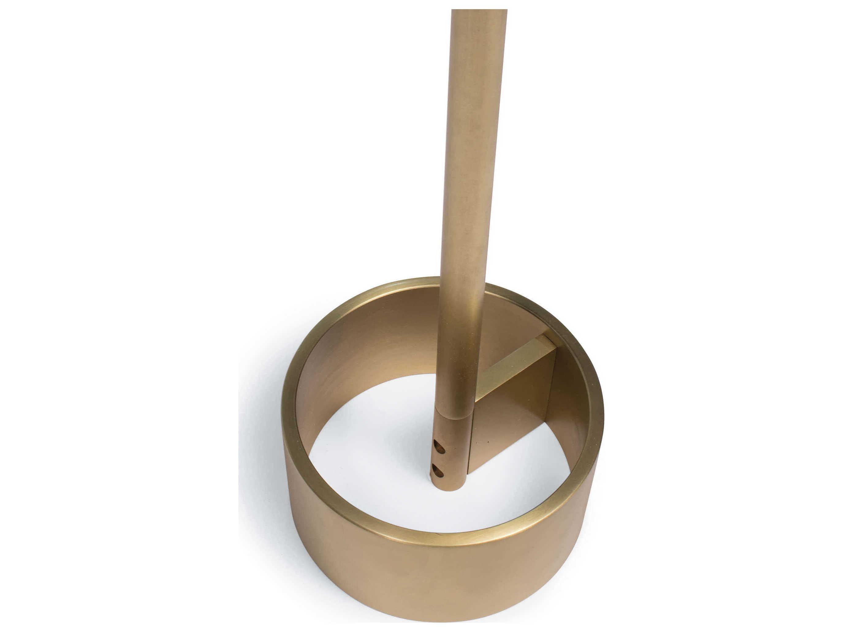 Regina Andrew Geo Rectangle Natural Brass Linen Floor Lamp