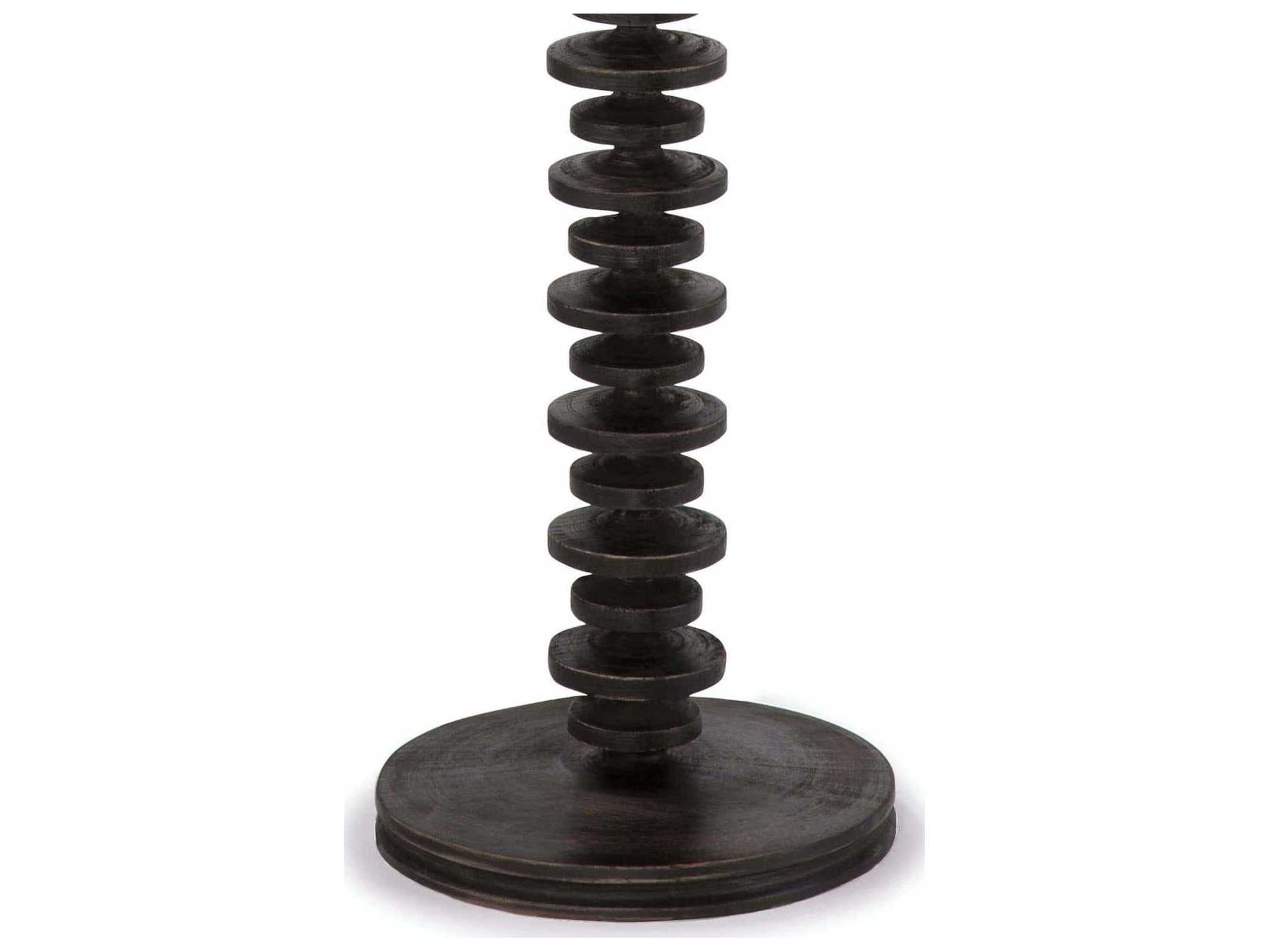 Regina Andrew Fishbone Ebony Linen Black Floor Lamp