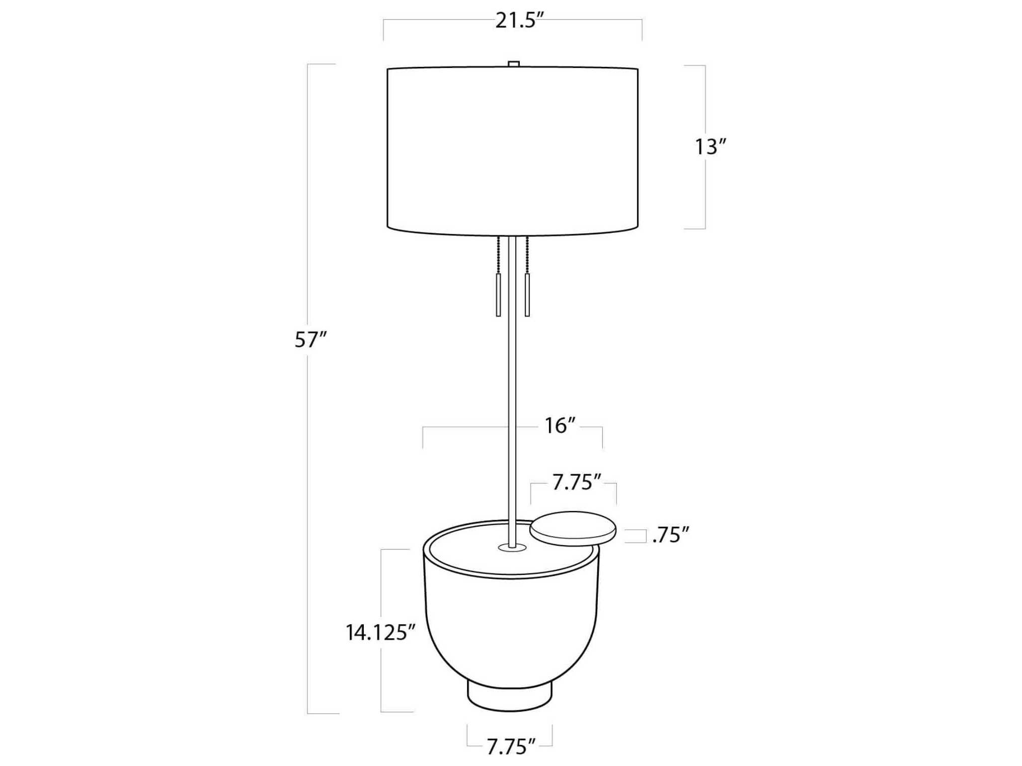 Regina Andrew Theo Ebony Black Floor Lamp