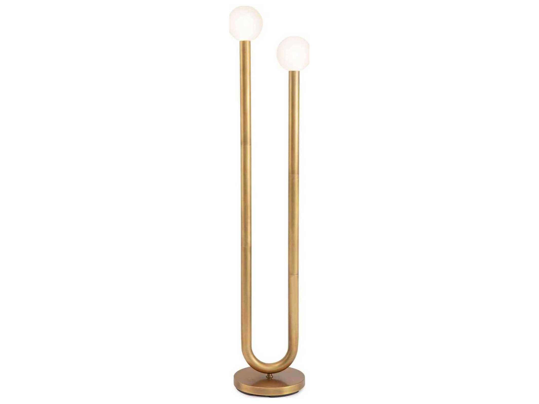 Regina Andrew Happy Natural Brass Glass LED Floor Lamp