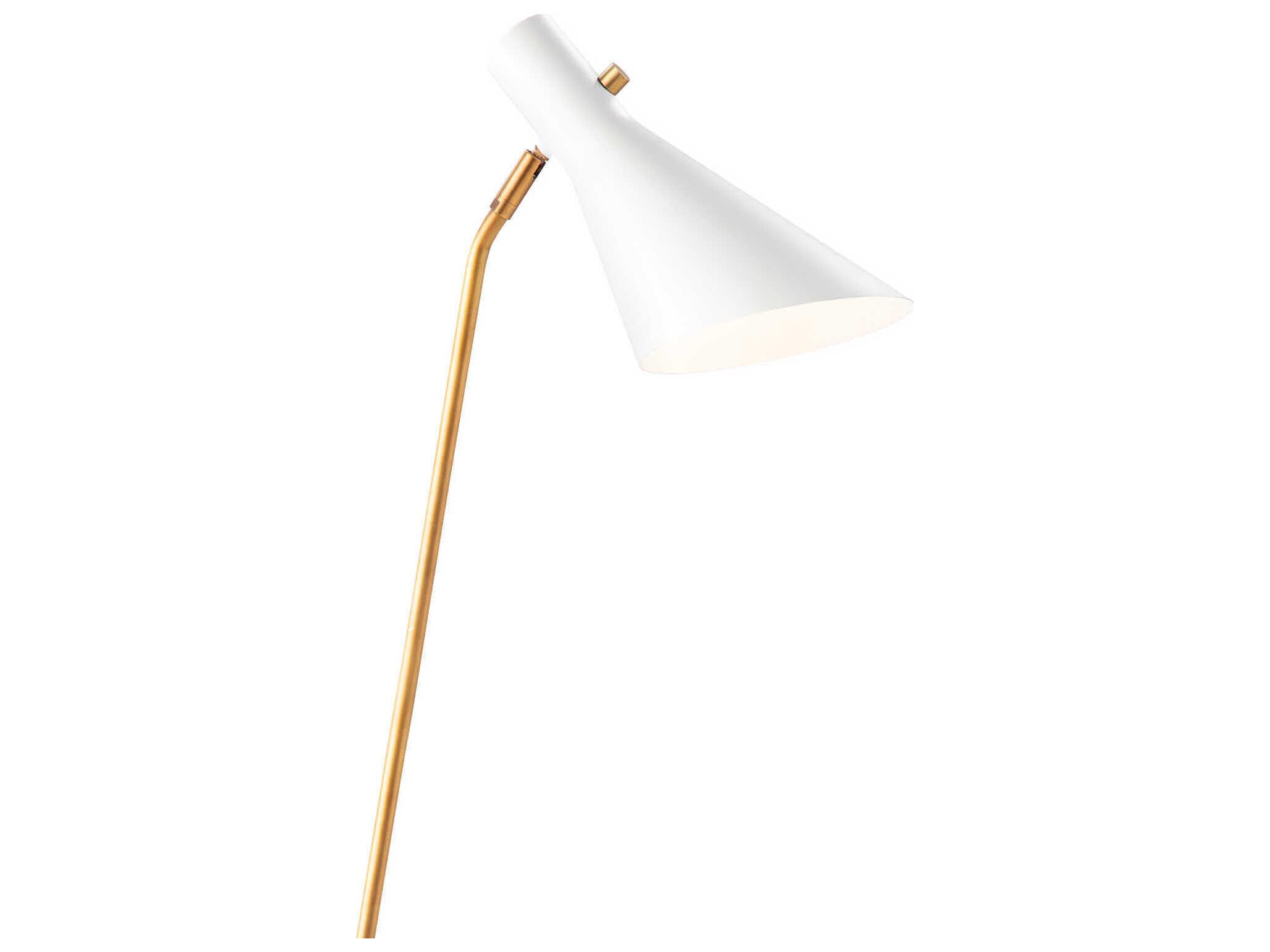 Regina Andrew Spyder White Brass Floor Lamp