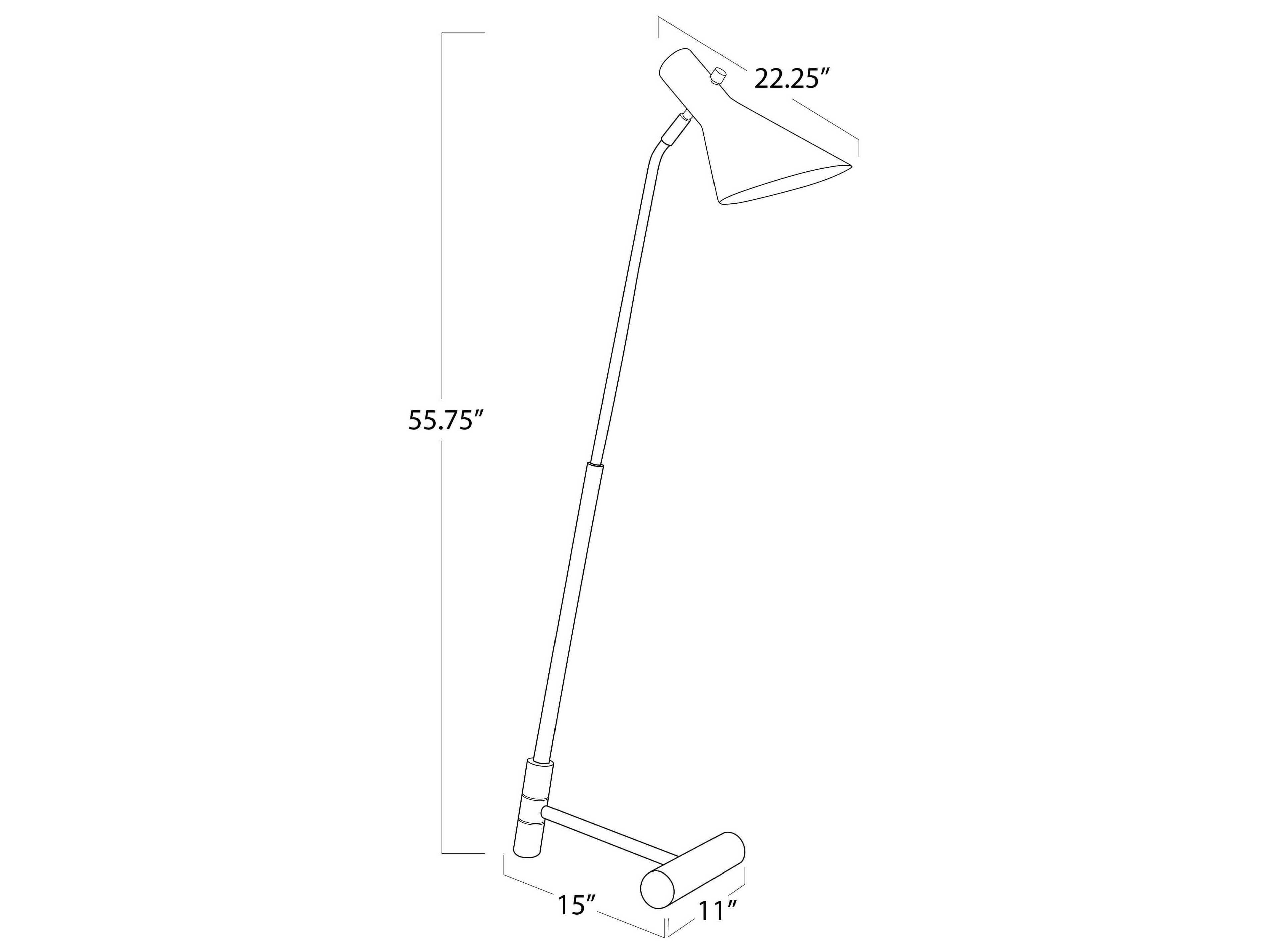 Regina Andrew Spyder White Brass Floor Lamp