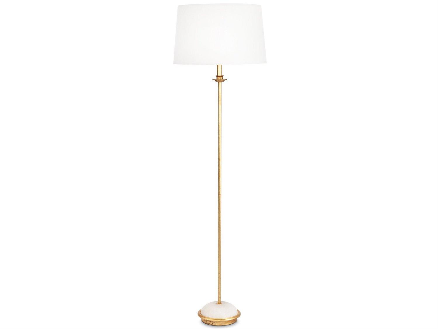 Regina Andrew Fisher Gold Leaf Brass Floor Lamp