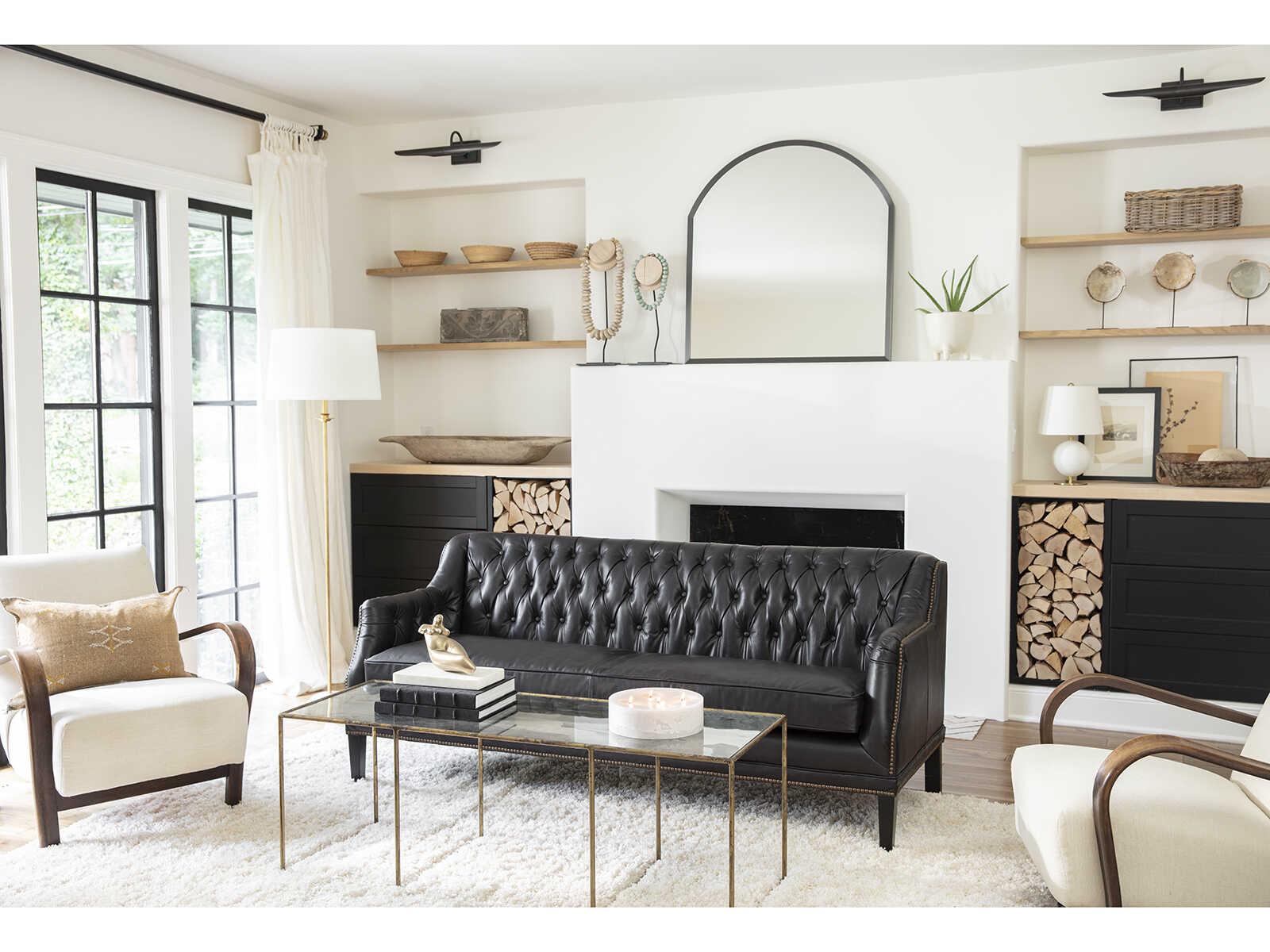 Regina Andrew Fisher Gold Leaf Brass Floor Lamp