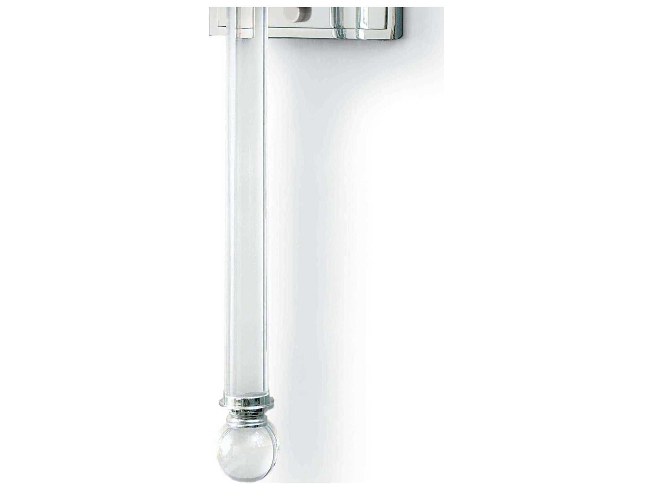 Regina Andrew Crystal 1-Light Polished Nickel Glass Wall Sconce
