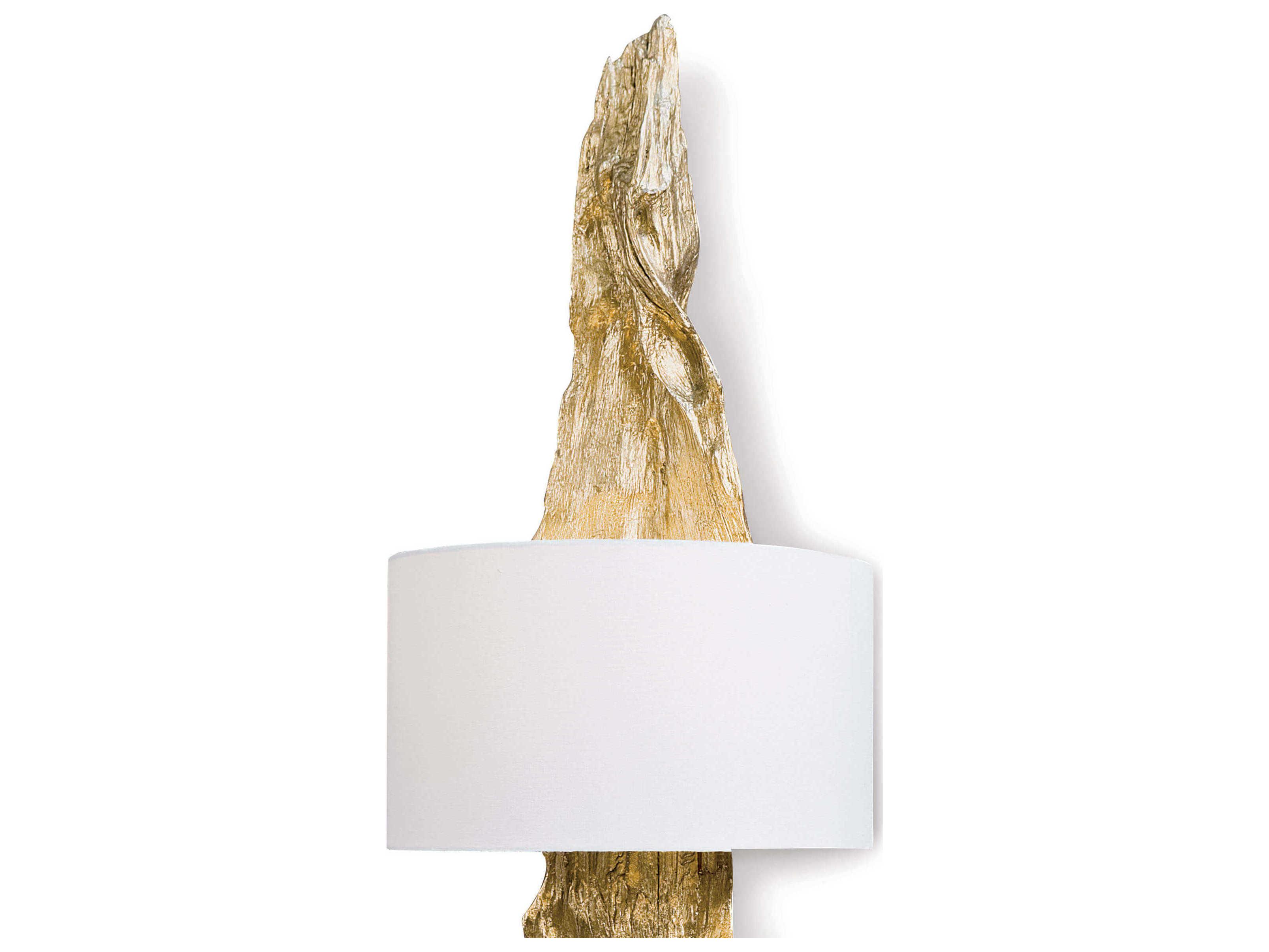 Regina Andrew 2-Light Antique Gold Leaf Wall Sconce