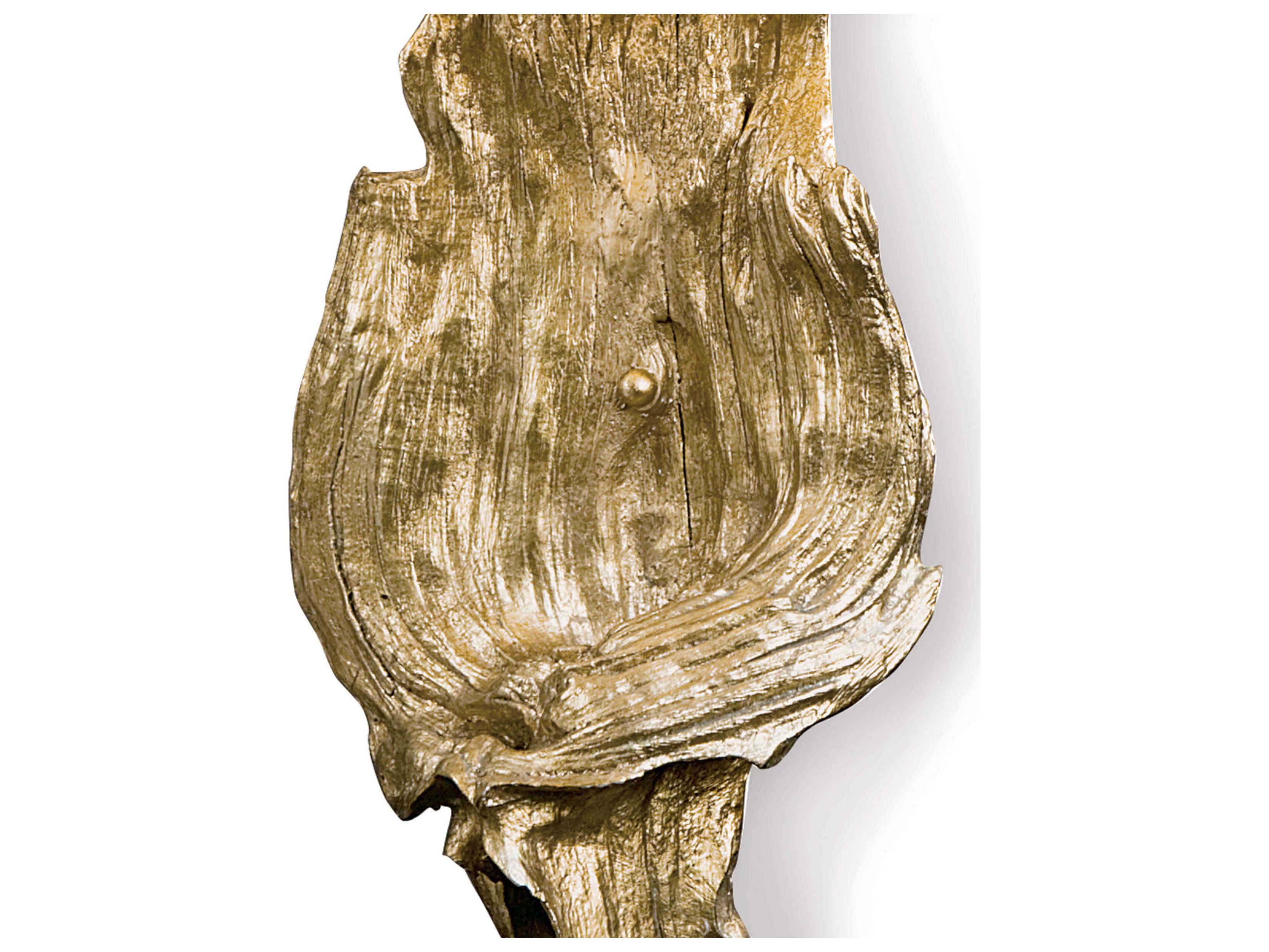 Regina Andrew 2-Light Antique Gold Leaf Wall Sconce