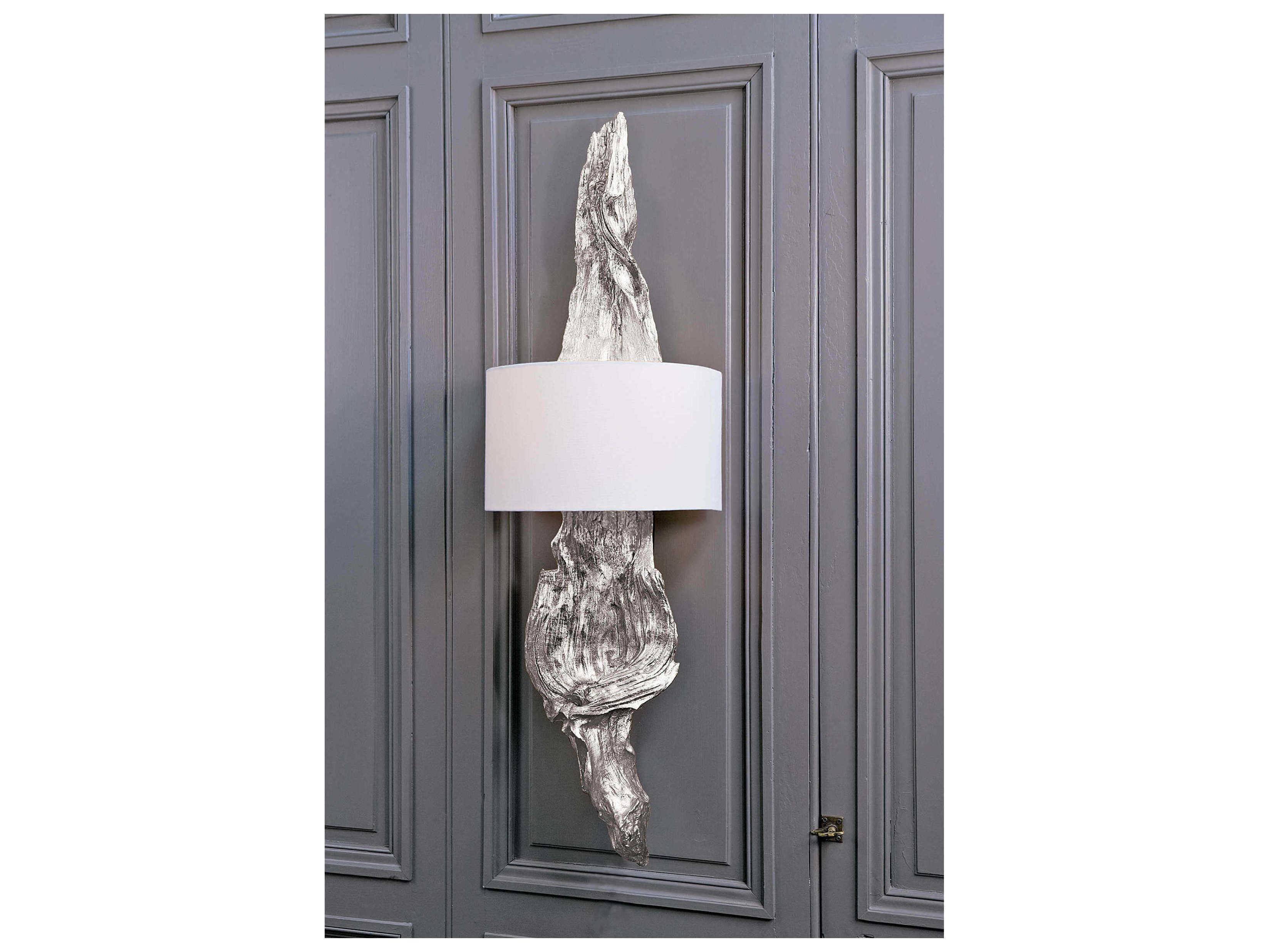 Regina Andrew 2-Light Ambered Silver Leaf Wall Sconce