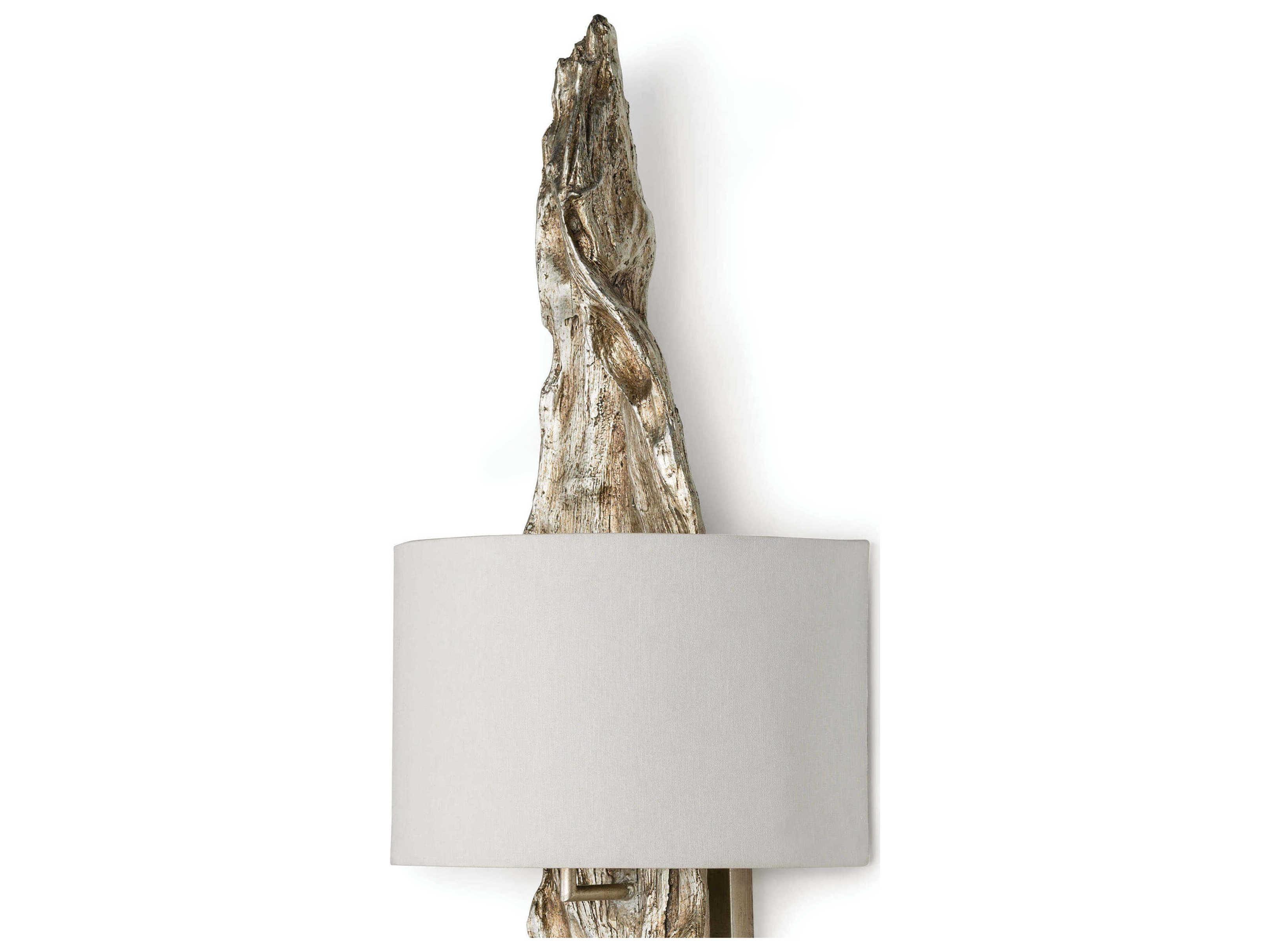 Regina Andrew 2-Light Ambered Silver Leaf Wall Sconce