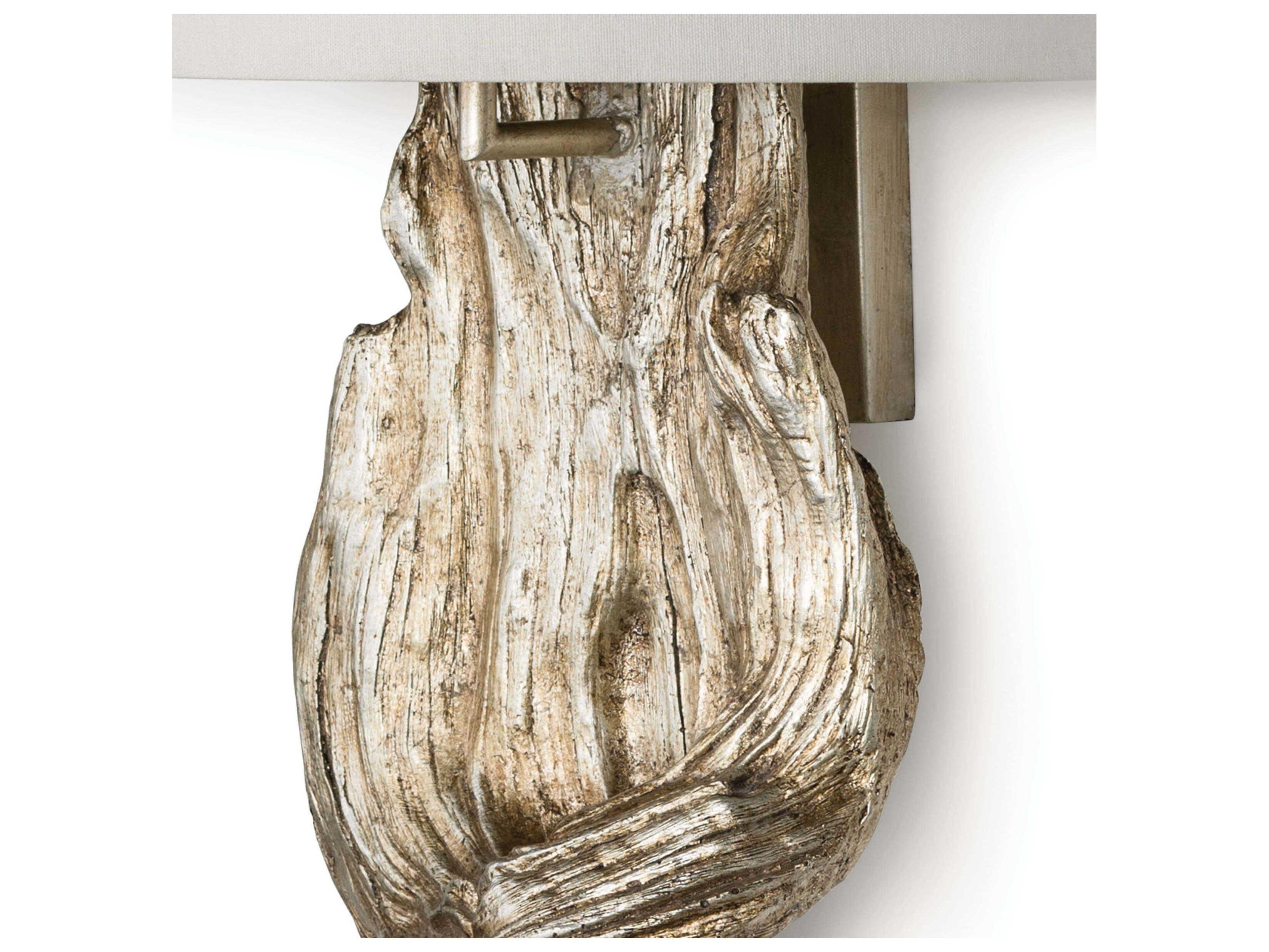 Regina Andrew 2-Light Ambered Silver Leaf Wall Sconce