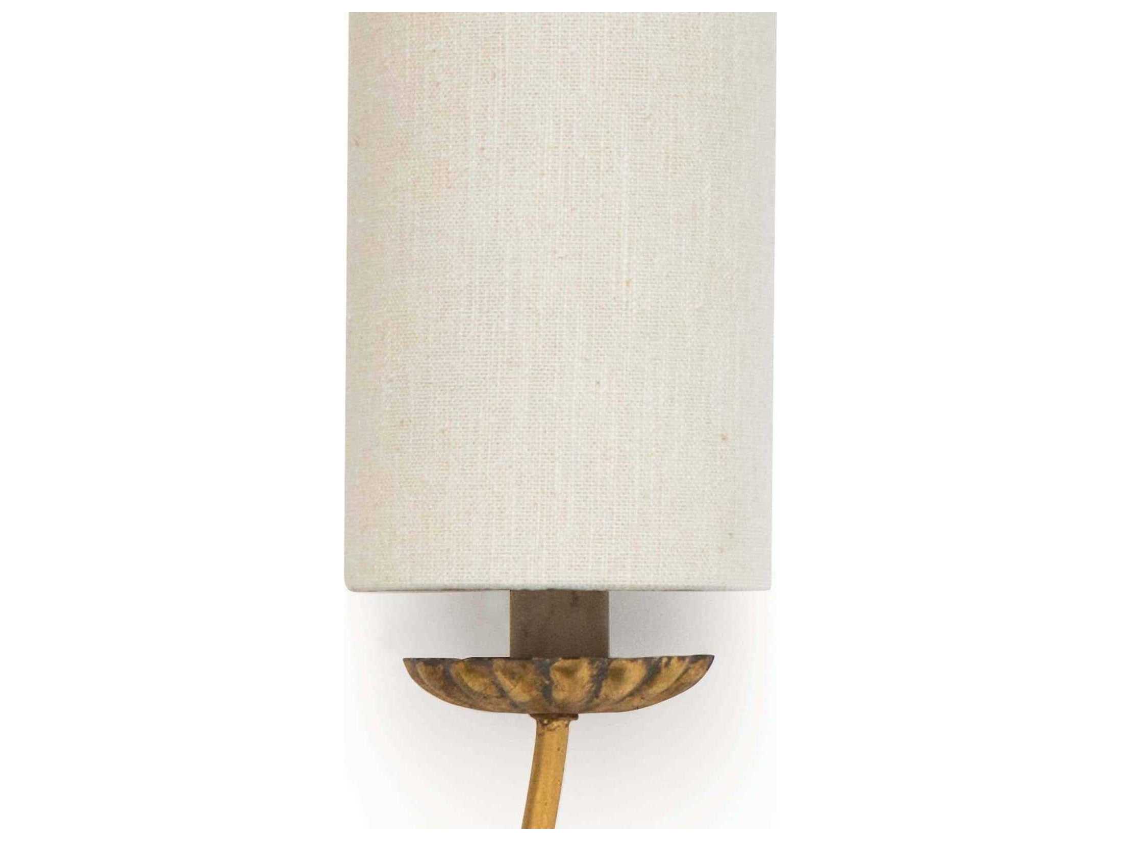 Regina Andrew Louis 2-Light Antique Gold Wall Sconce