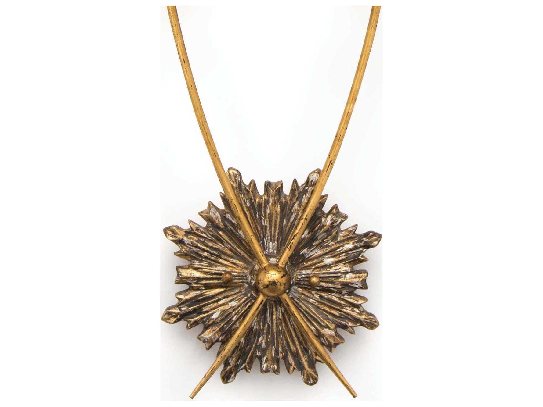 Regina Andrew Louis 2-Light Antique Gold Wall Sconce